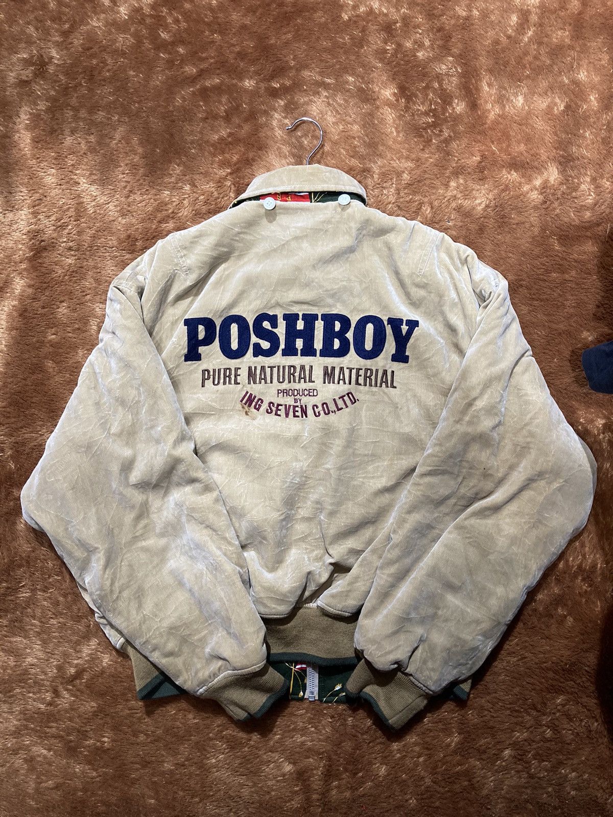 Vintage Poshboy Wheat Jacket Reversible | Grailed