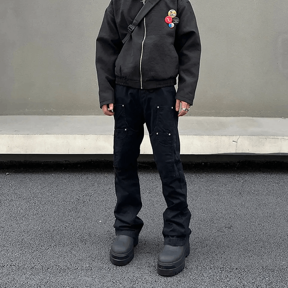 Designer × Japanese Brand Black Slim Straight Cargo Pants Size US 32 / EU 48 - 5 Thumbnail