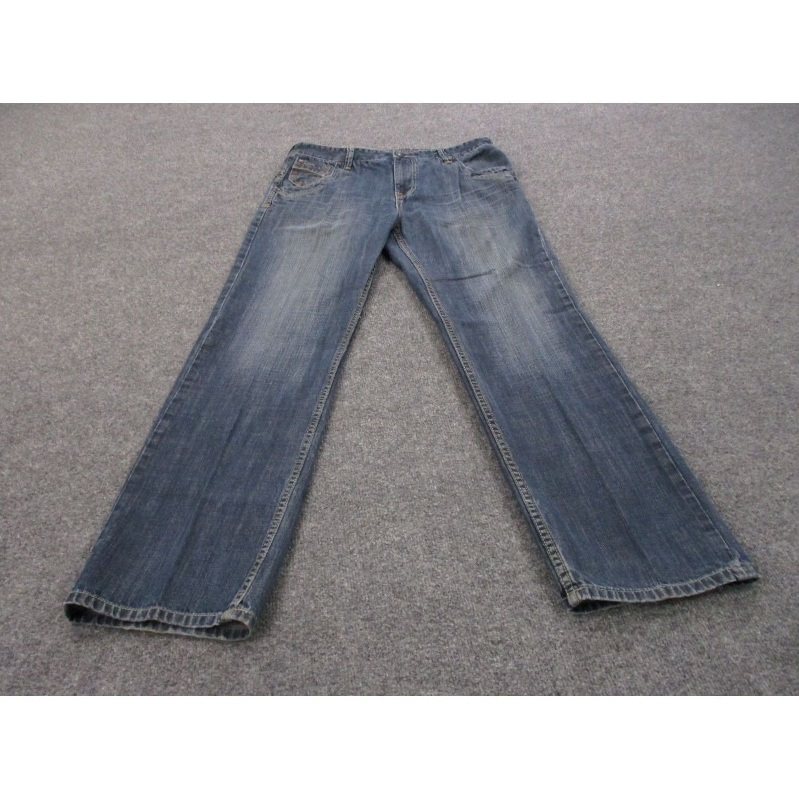 Ecko Unltd. Ecko Unltd Jeans Men Blue Denim Straight Casual Embroidered Y2K Skater Faded 36 Size US 36 / EU 52 - 2 Thumbnail