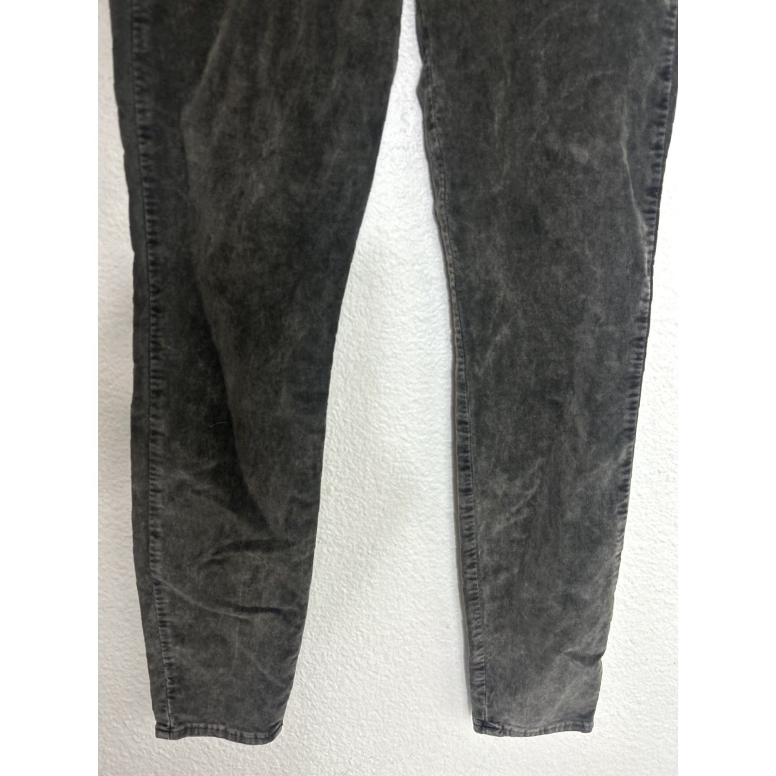 Lucky Brand LUCKY BRAND Olive Mottled Crushed Velvet AVA SUPER SKINNY Jeans 2/26 Women Regular Zip 29in Inseam Khaki Green Size 26" / US 2 / IT 38 - 2 Thumbnail