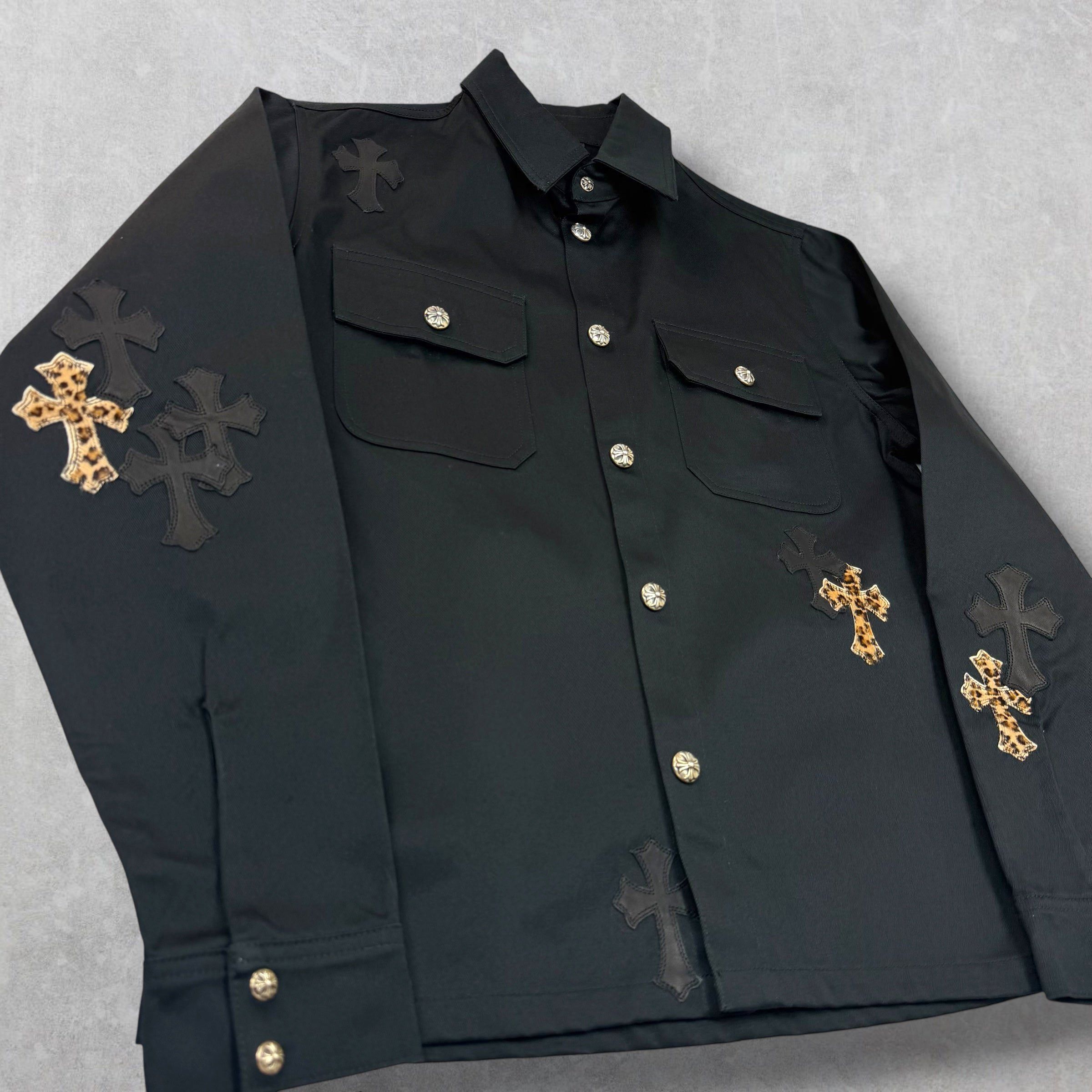 Chrome Hearts Chrome Hearts Leopard Patch Work Dog Shirt M Size US M / EU 48-50 / 2 - 3 Thumbnail