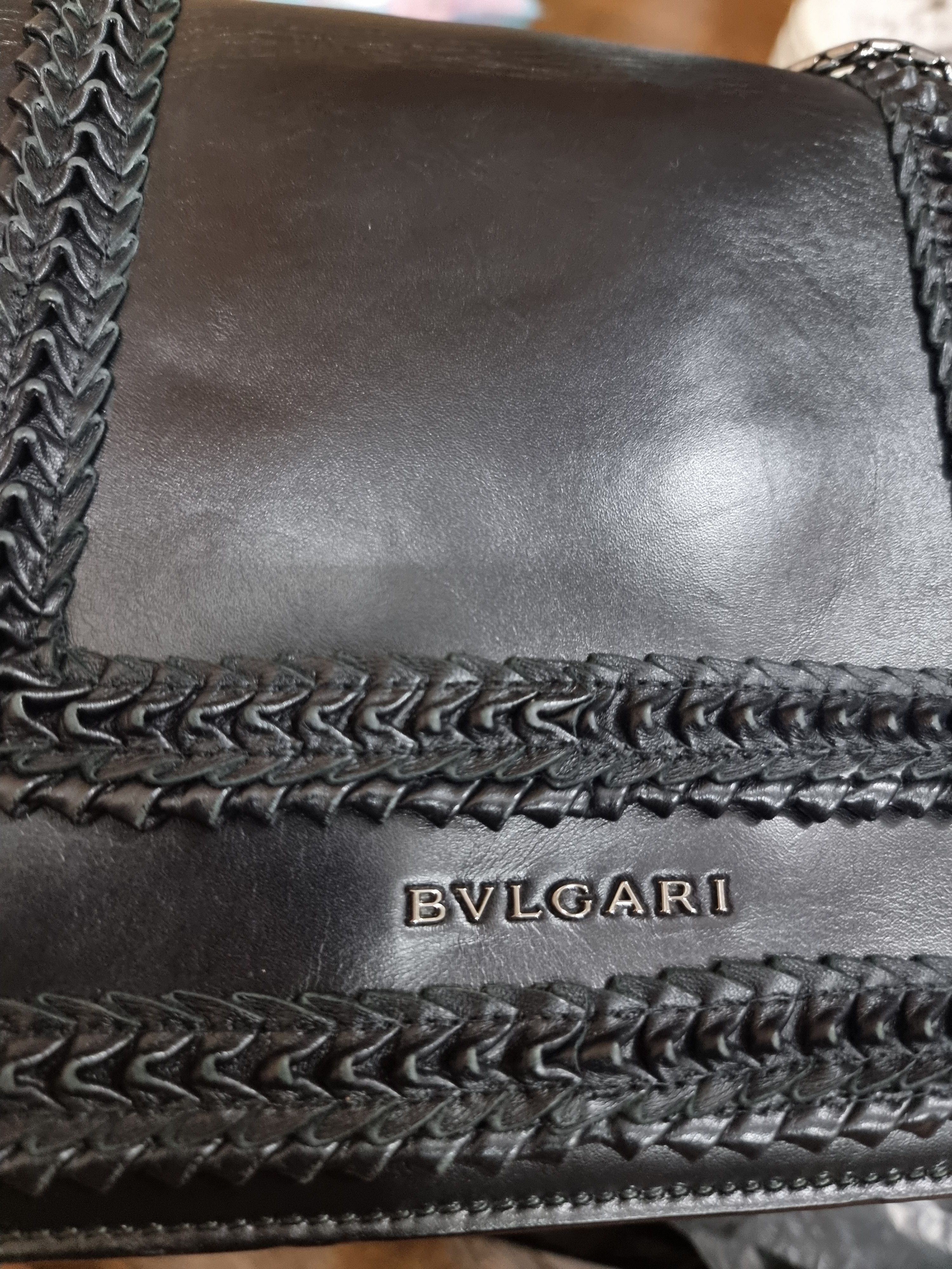 Bvlgari Blvgari Plisse Black Serpenti Leather Bag Size ONE SIZE - 14 Thumbnail