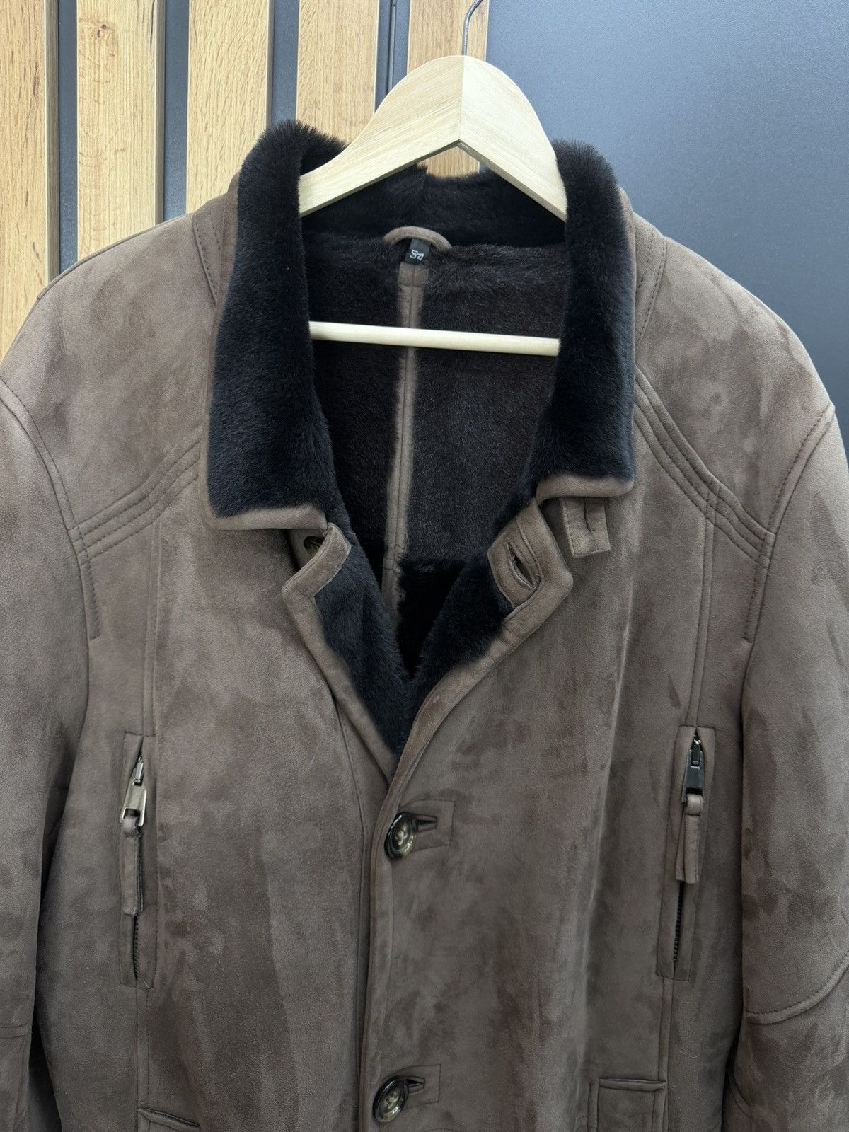 Other Men’s Shearling Sheepskin Coat Brown Size 54 Size US L / EU 52-54 / 3 - 2 Thumbnail