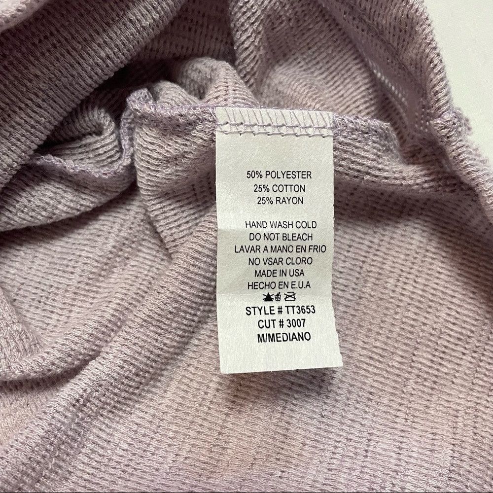 Other Ces Femme Pale Lavender Textured Knit V Neck Top With Short Size M / US 6-8 / IT 42-44 - 8 Thumbnail