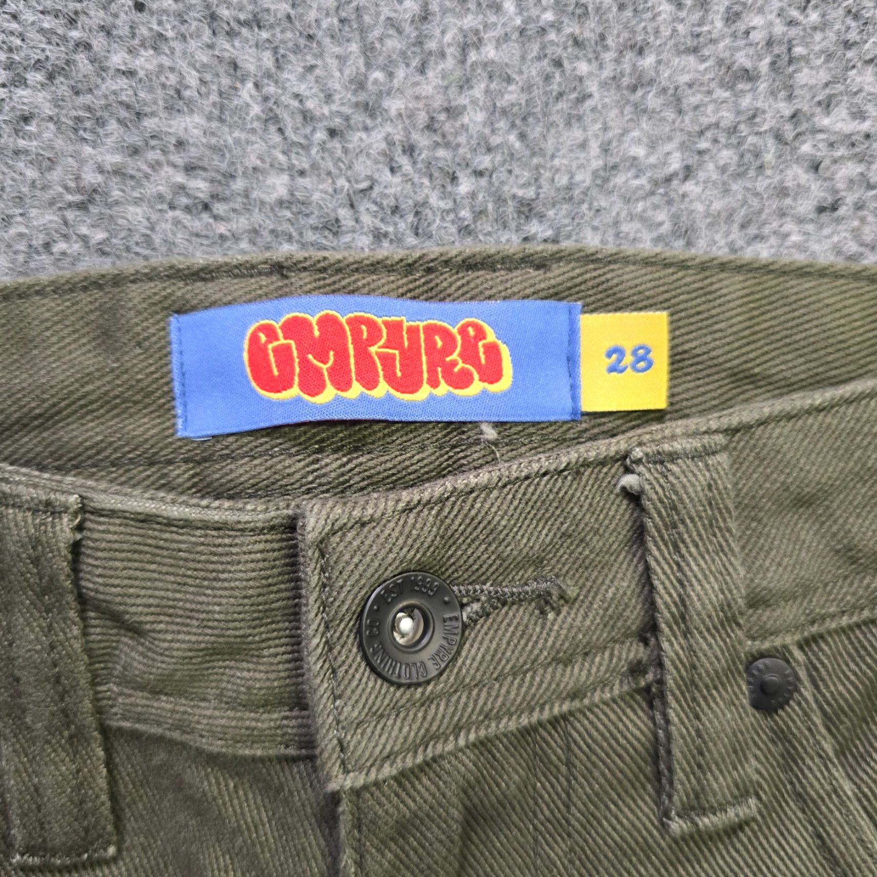 Empyre Empyre Jeans Womens 28 Green Denim Baggy Skater Grunge 90s Casual Basic Straight 5-Pocket Womens Size 28" / US 6 / IT 42 - 4 Thumbnail