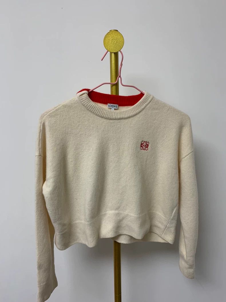 Loewe Loewe High-Waist Embroidered Logo Sweater - dmc Size US L / EU 52-54 / 3 - 1 Thumbnail