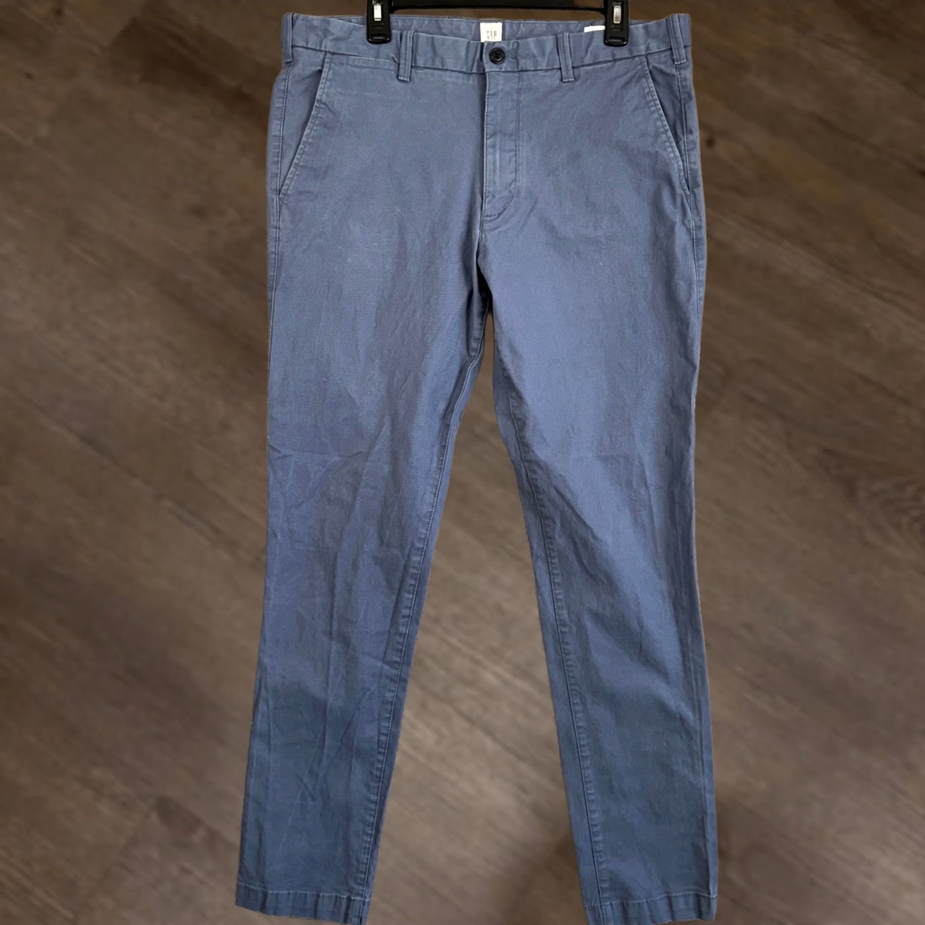 Gap VINTAGE Gap Pants Khaki Men 36X34 Blue Chino Skinny Fit Stretch Flat Front Pocket Casual Size US 36 / EU 52 - 1 Thumbnail