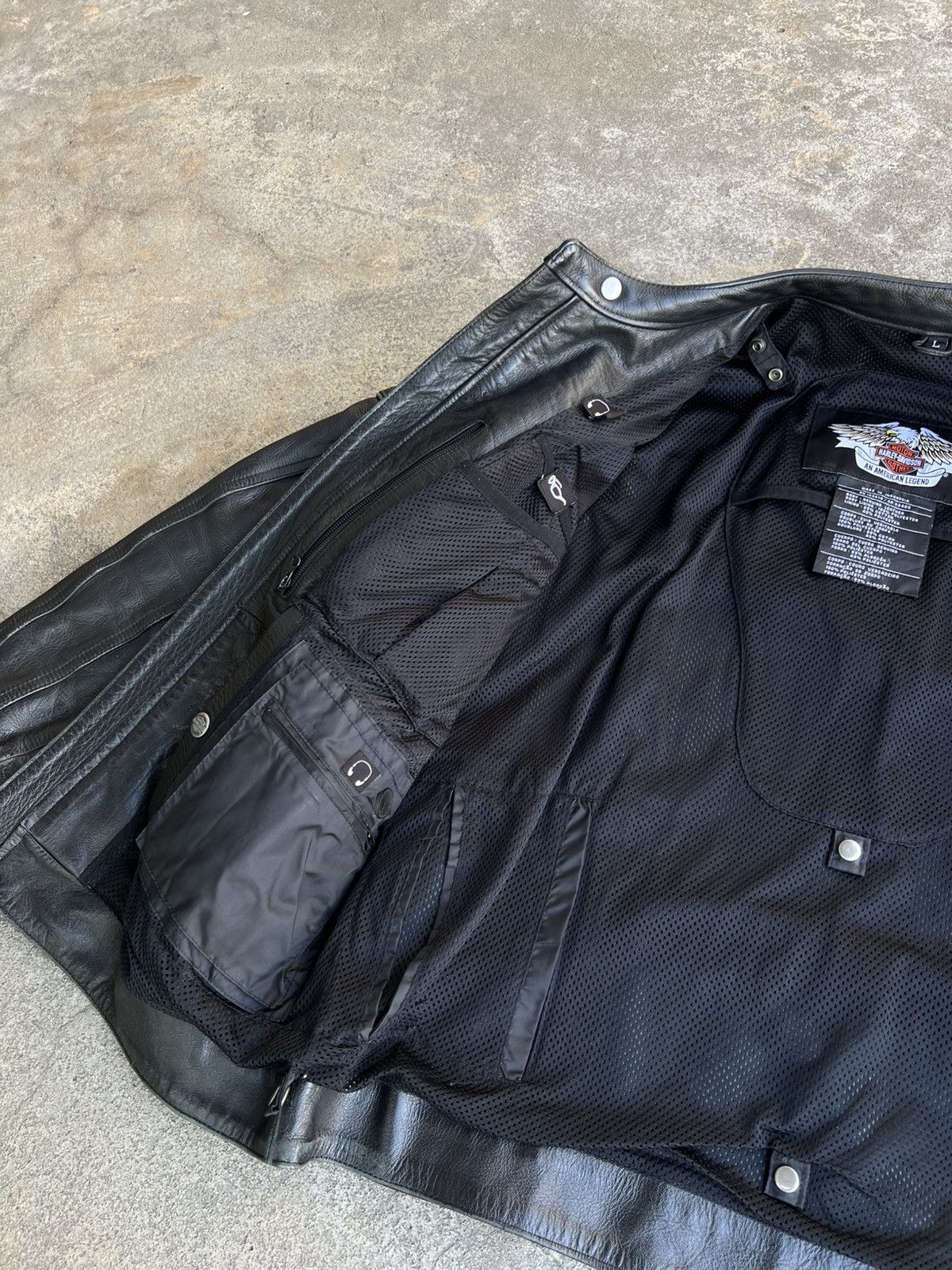 Harley Davidson × West Coast Choppers Crazy Vintage Harley Davidson Leather Jacket Big Logo Rare Size US L / EU 52-54 / 3 - 19 Thumbnail
