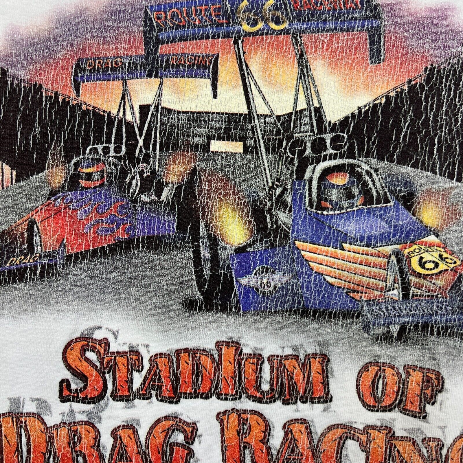 Hanes × NASCAR × Vintage Vintage 1998 Drag Racing T Shirt Large Inaugural Graphic Tee Size US L / EU 52-54 / 3 - 4 Thumbnail
