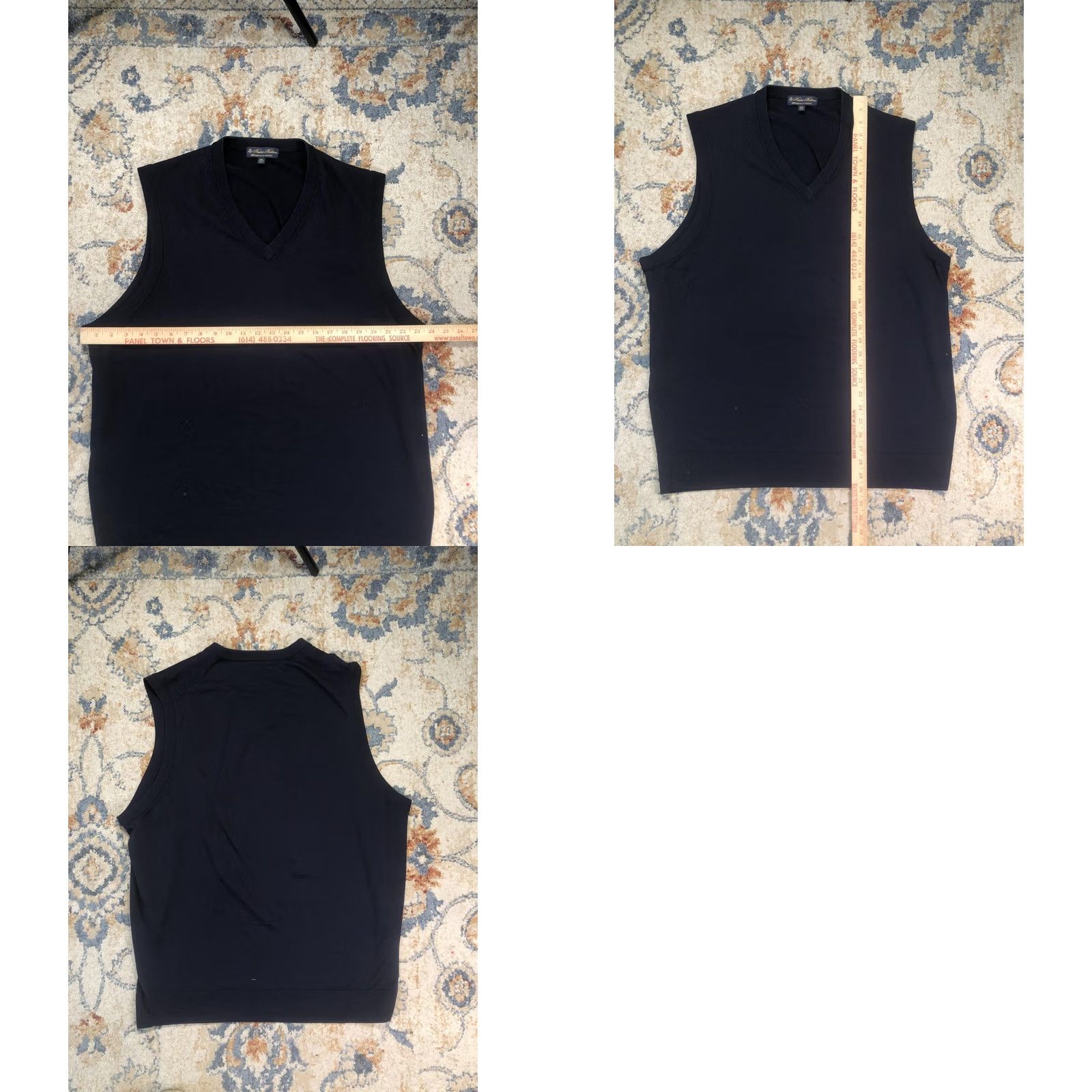 Brooks Brothers Brooks Brothers Sweater Vest Mens 2XL Navy Merino Wool V-Neck Knit Brookstech Knit Vest Men 2XL Navy Mens Vest Knit Wool Size US XXL / EU 58 / 5 - 8 Thumbnail