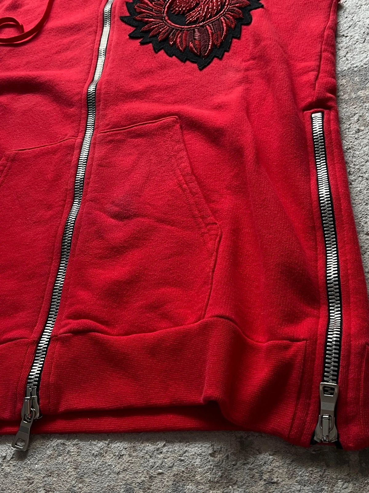 Balmain Balmain Paris Zipped-Up Embroidered Hoodie Vest Archive Size US L / EU 52-54 / 3 - 8 Thumbnail