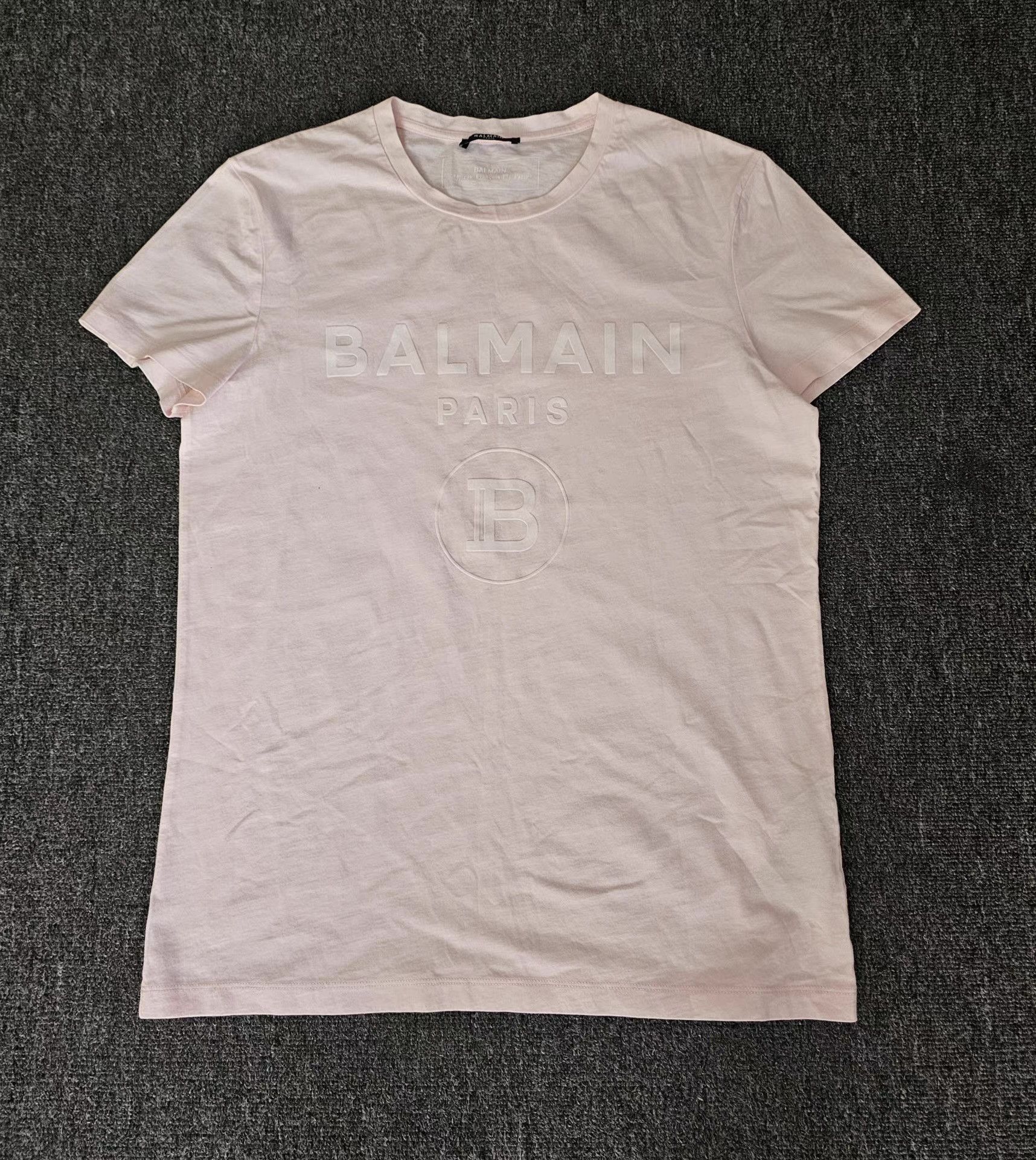 Balenciaga Balmain Light Pink Short Sleeve T-shirt, Size US S / EU 44-46 / 1 - 1 Thumbnail