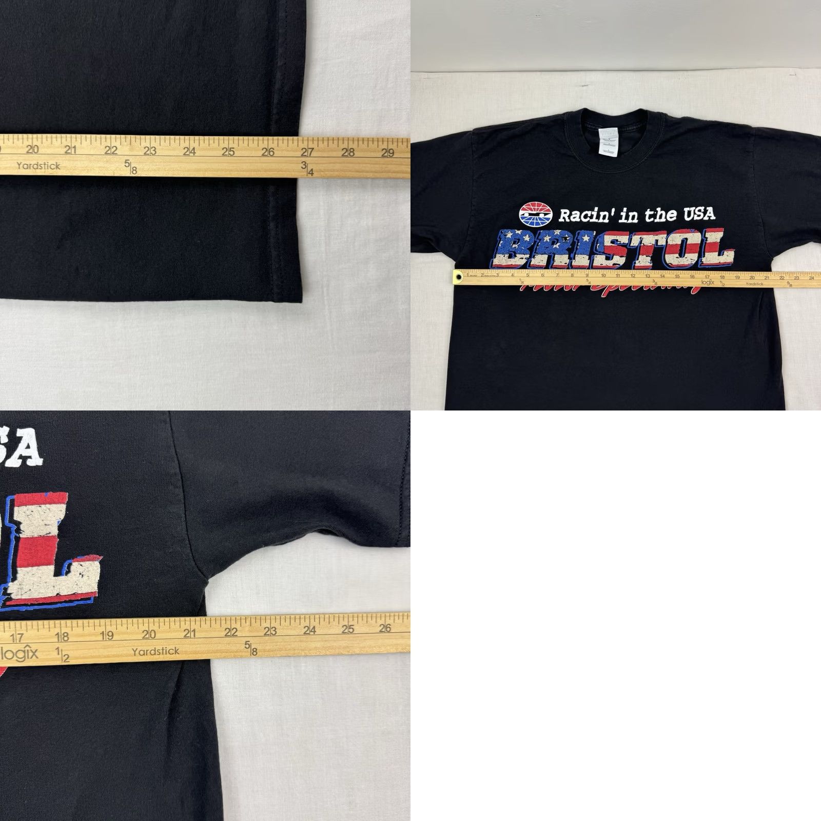 Gildan VINTAGE Bristol Motor Speedway T Shirt Adult Large Black Gildan Cotton Graphic Print NASCAR Sports 90s Y2K Racing Mens Size US L / EU 52-54 / 3 - 8 Thumbnail