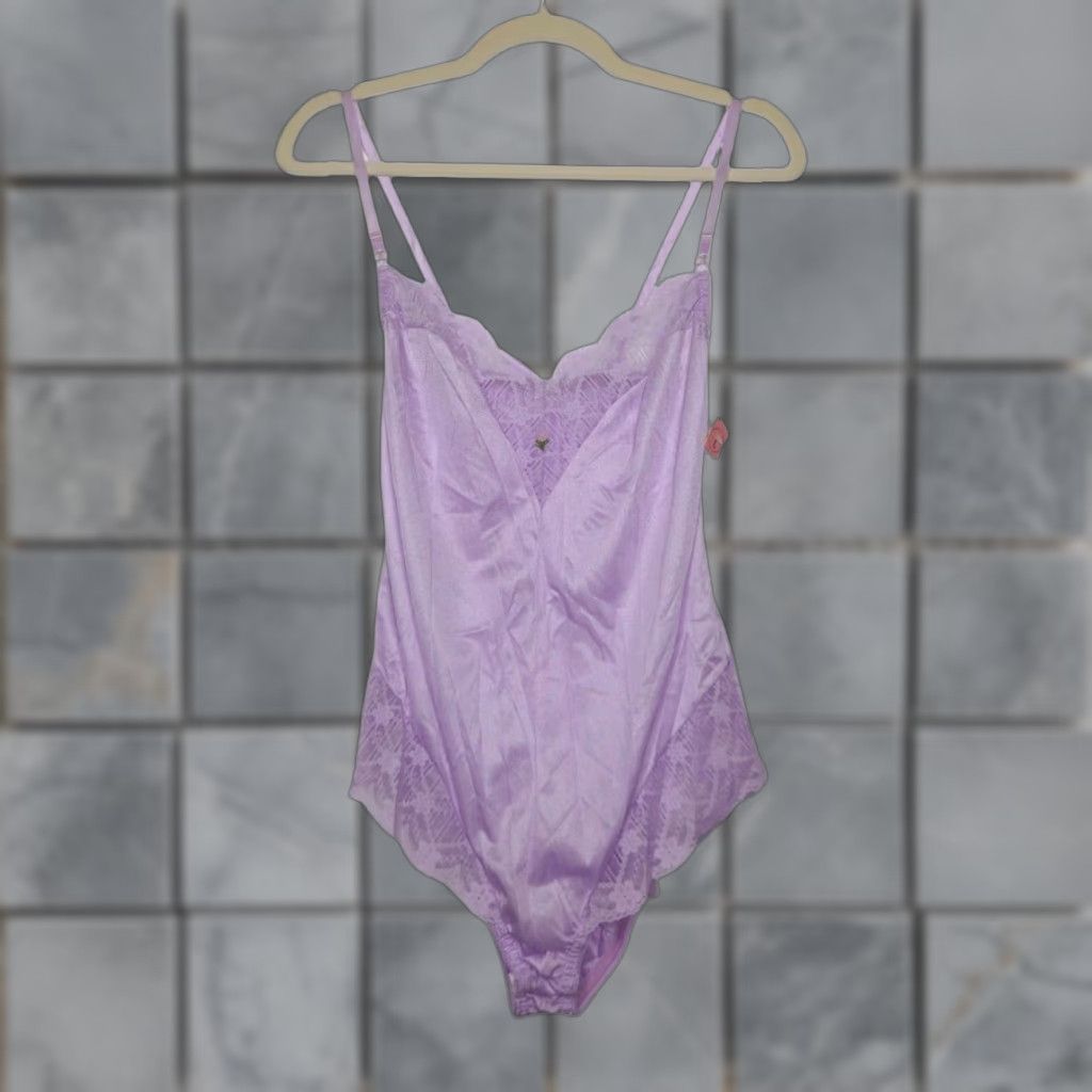 Vintage VINTAGE Fortune One Piece Teddy Bodysuit L Purple NWT Women’s Fairy Satin Lace Size L / US 10 / IT 46 - 1 Thumbnail