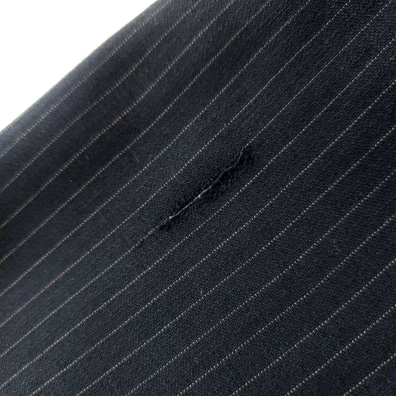 Hart Schaffner Marx DAMAGED Hart Schaffner Marx Wool 3 Button Suit Jacket 46L Bl Size 46L - 11 Thumbnail