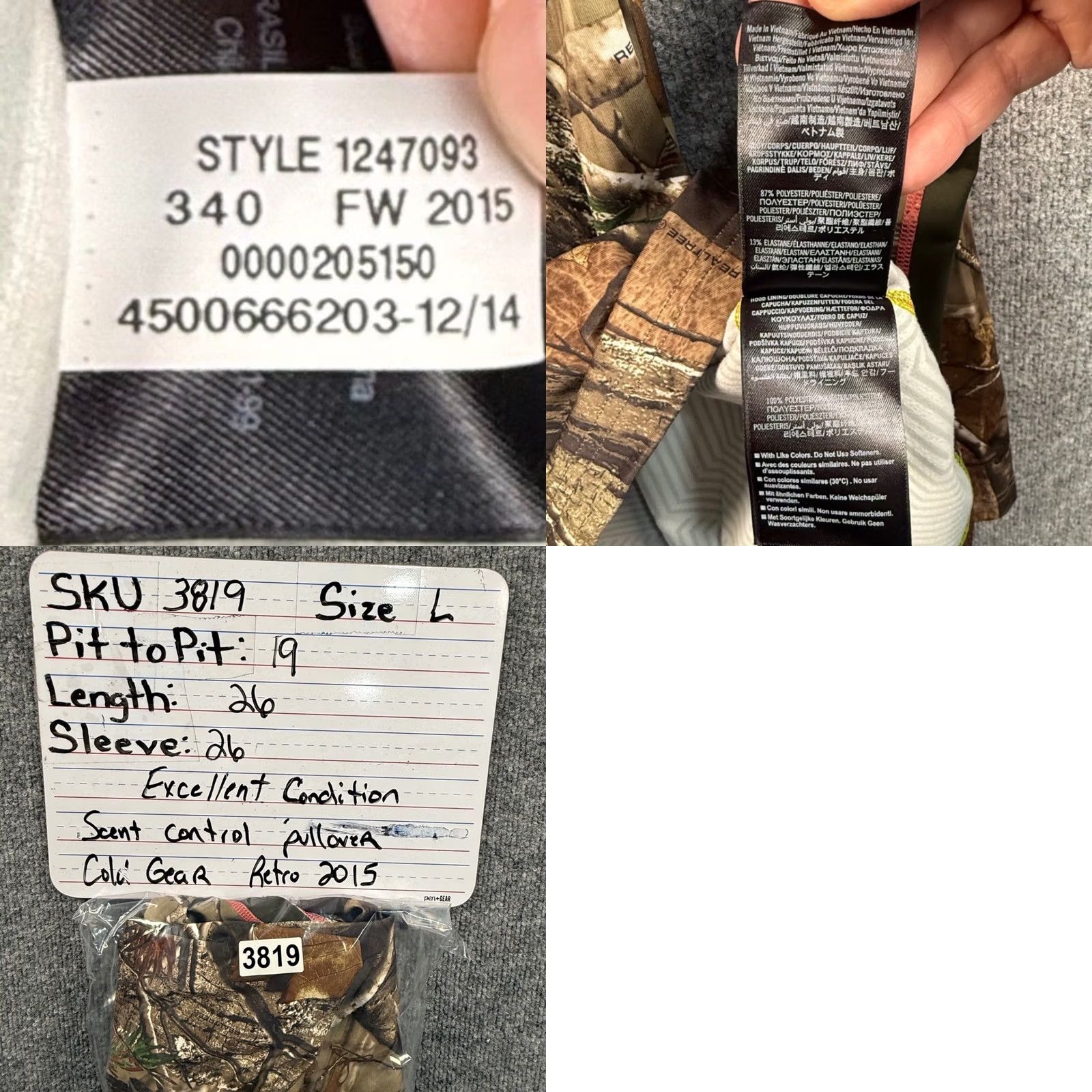 Under Armour Under Armour Hooded Hoodie Realtree AP Camo Scent Control ColdGear Pullover, Long Sleeve, Multicolor, Women, L Size L / US 10 / IT 46 - 8 Thumbnail