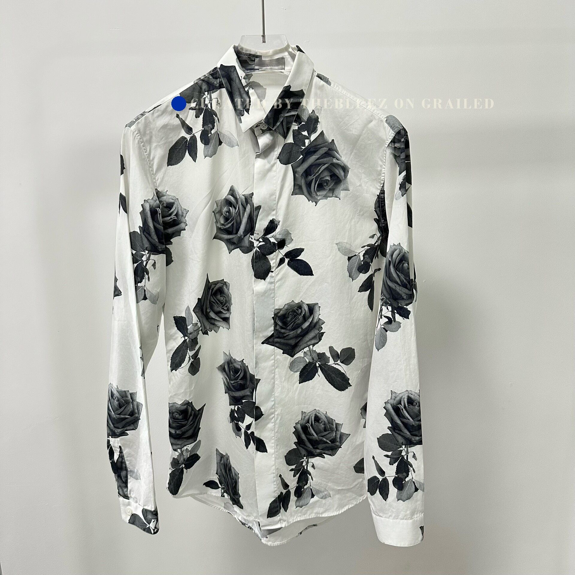 Dior Dior White Rose Print Shirt Size M / US 6-8 / IT 42-44 - 1 Thumbnail
