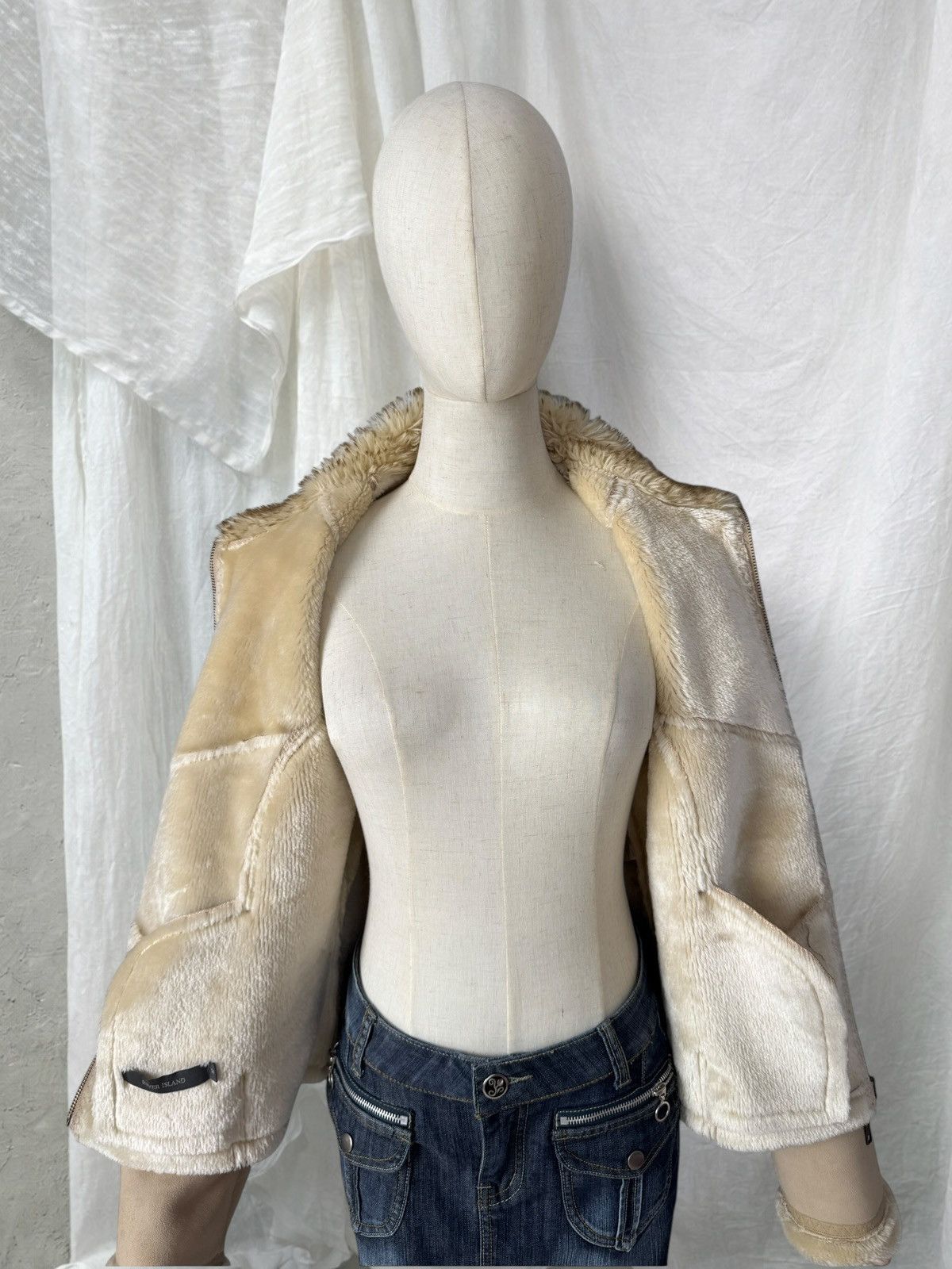 River Island River Island Y2K Faux Fur Sheepskin/Shearling Style Jacket Size L / US 10 / IT 46 - 8 Thumbnail