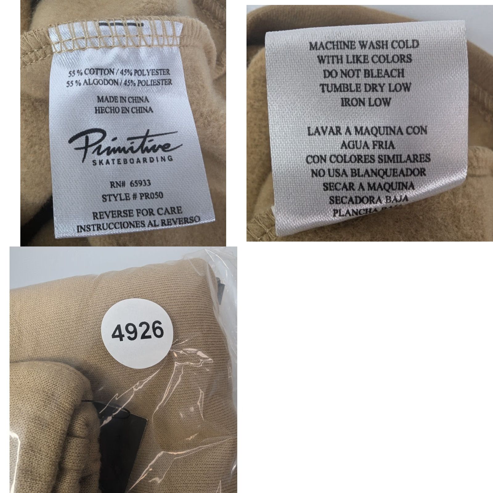 Primitive NWT Primitive Shorts Skateboard Drawcord Sweat Mens Small Khaki Tan Casual Size US 29 - 8 Thumbnail