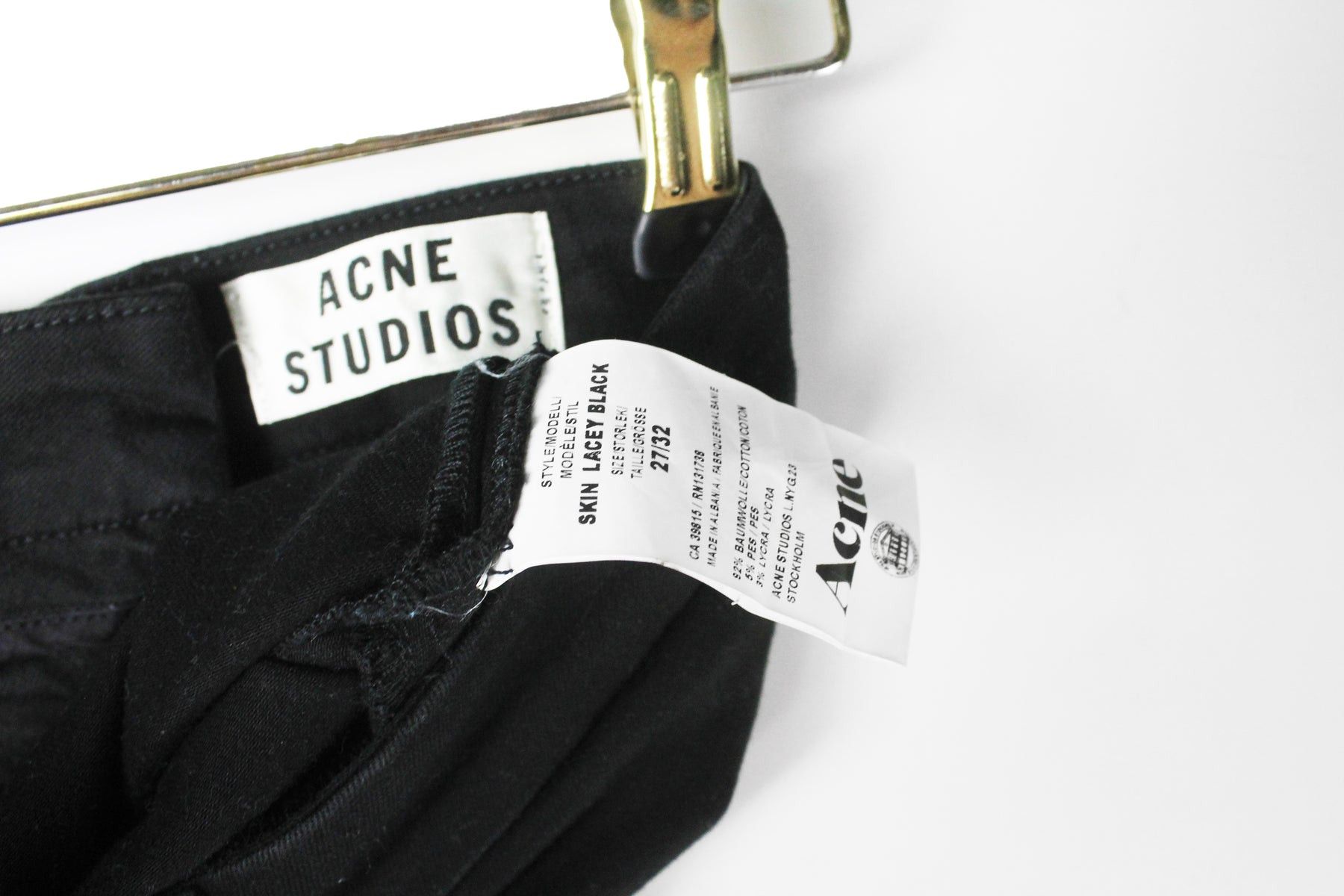 Acne Studios Acne Studios Skin Lacey Black Jeans Women's 27/32 Size 27" / US 4 / IT 40 - 6 Thumbnail