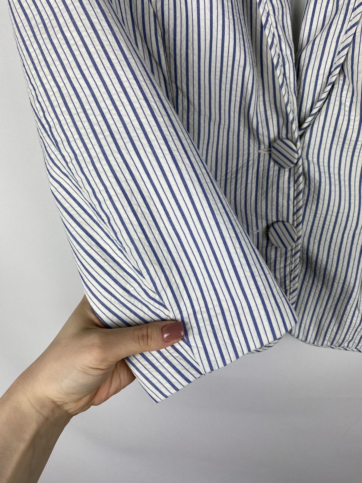 Alexander McQueen × MCQ Mcq Alexander McQueen ladies striped blazer jacket size 44 Size M / US 6-8 / IT 42-44 - 11 Thumbnail