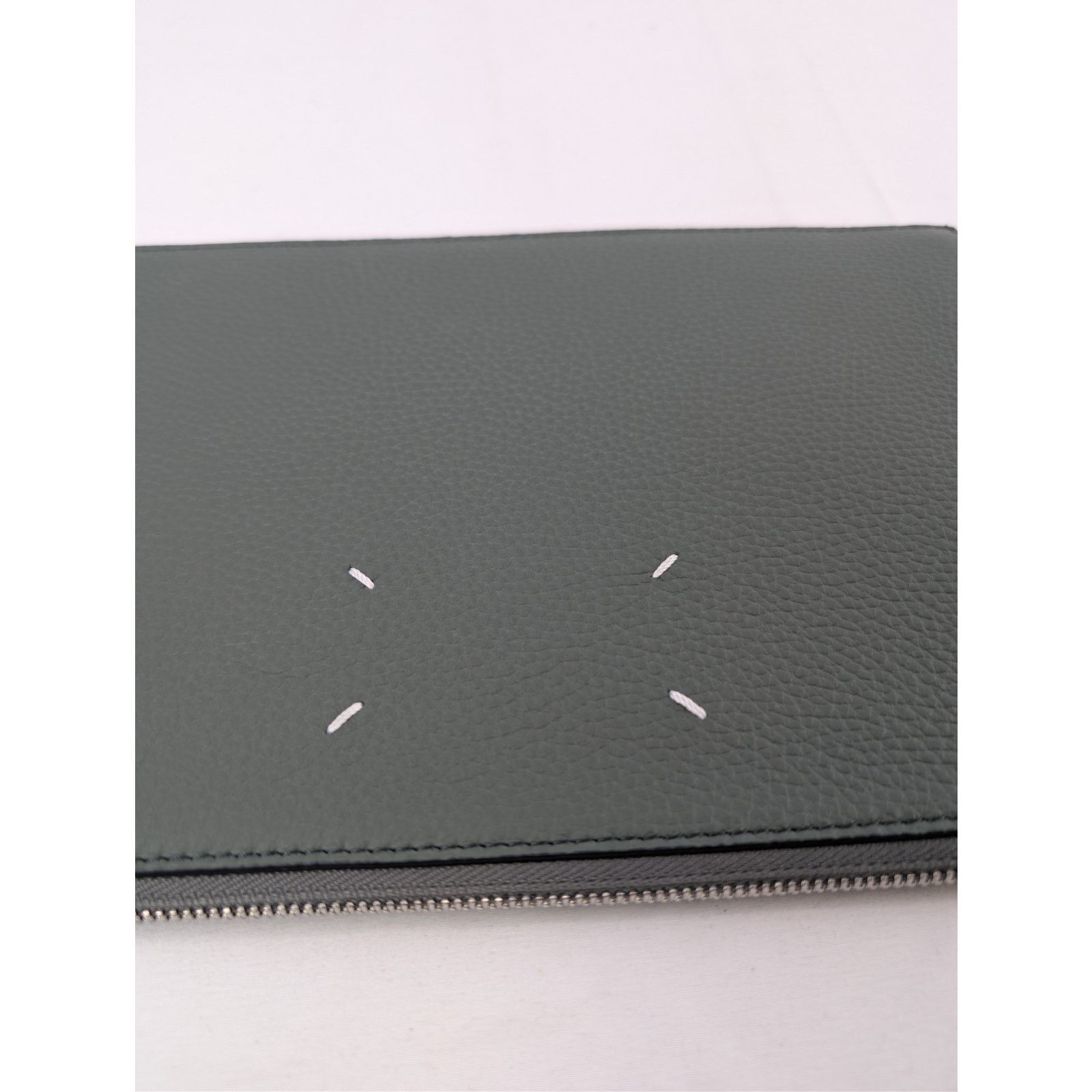 Maison Margiela o1rshd1 Size: OS / Four Stitches Leather Pouch Wallet Green Size ONE SIZE - 8 Thumbnail