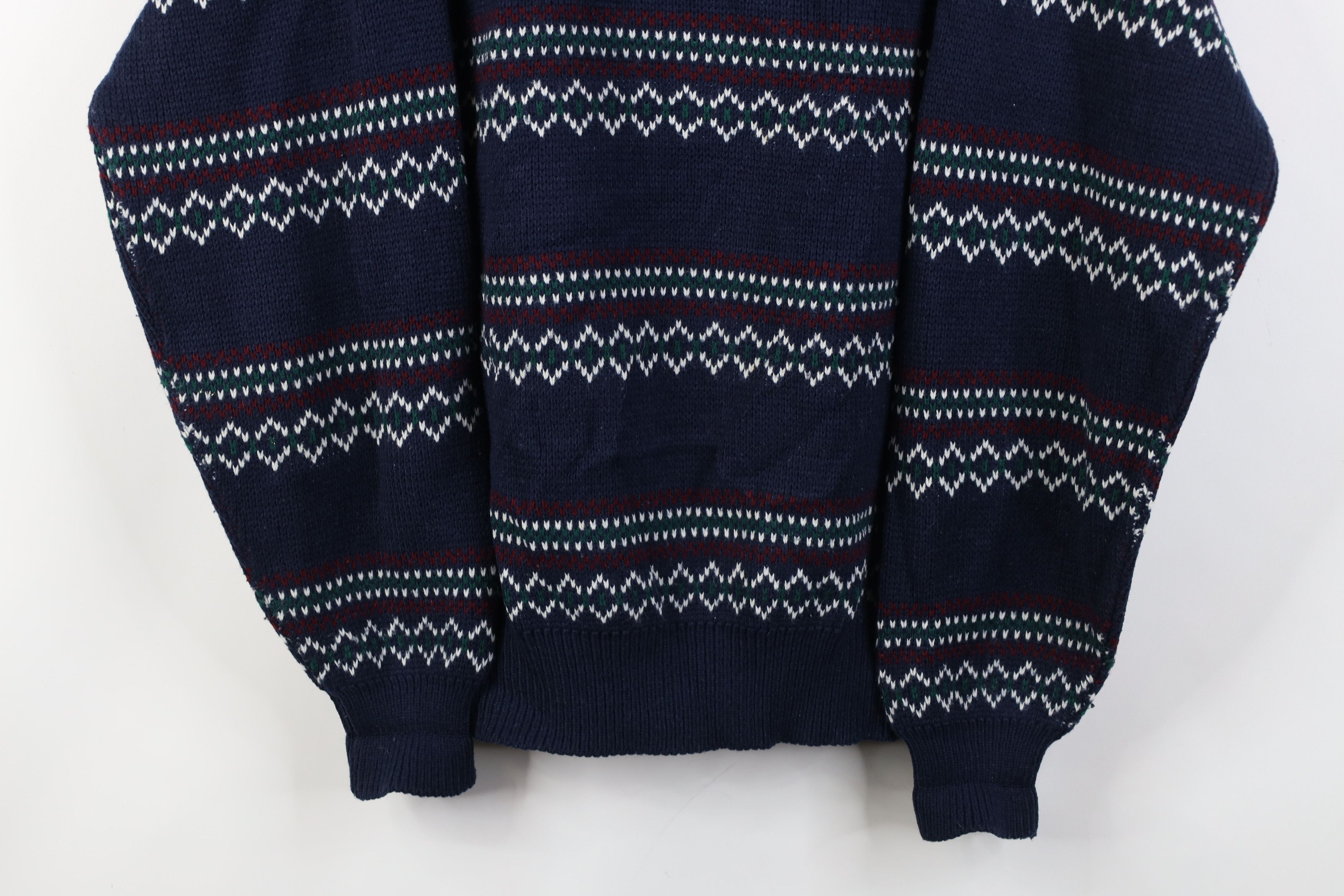 Vintage Vintage 90s Streetwear Fair Isle Knit Crewneck Sweater Size US L / EU 52-54 / 3 - 3 Thumbnail