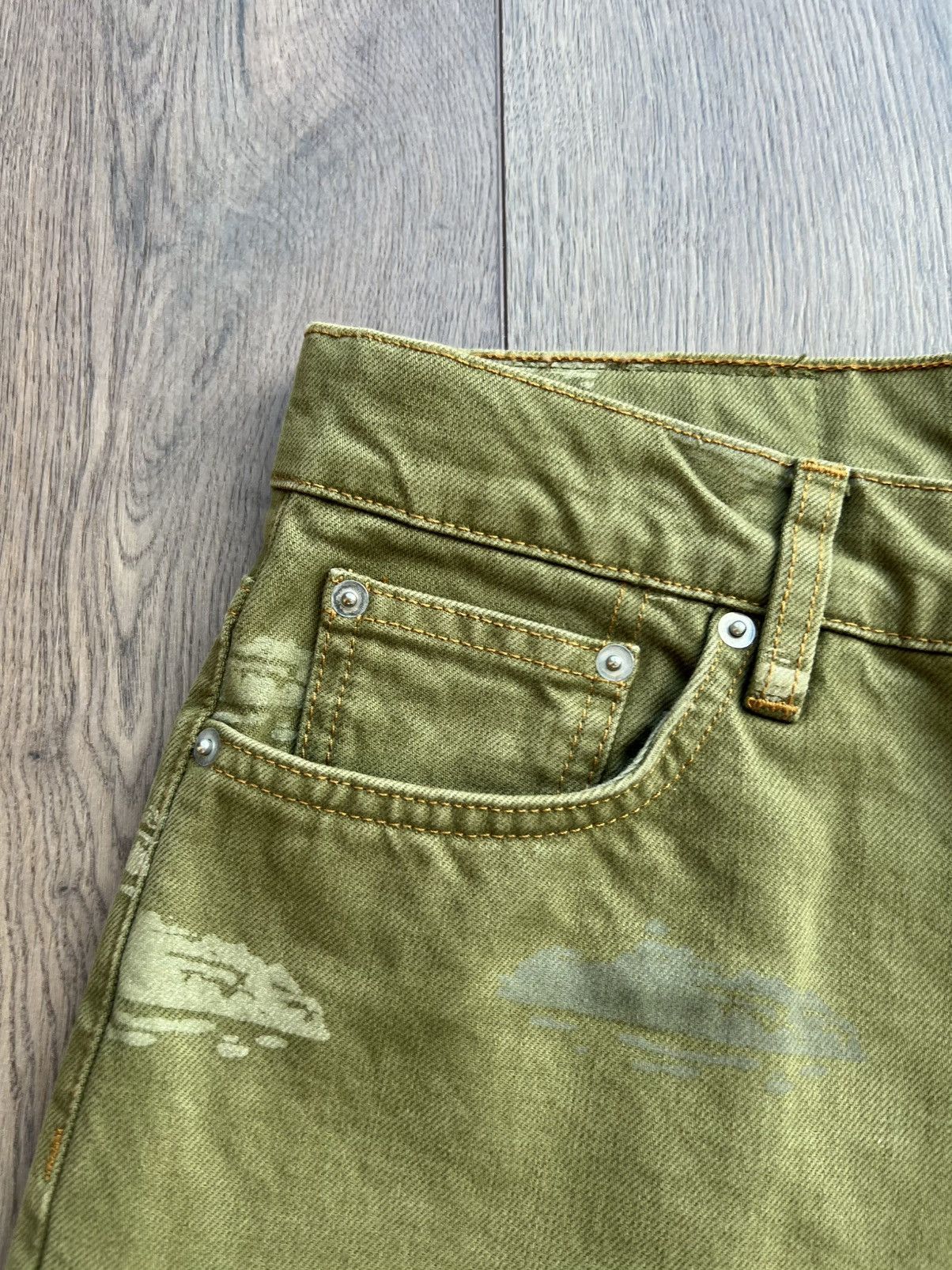 Corteiz Corteiz Alcatraz Pattern Denim Jeans “Khaki” Large Size US 34 / EU 50 - 5 Thumbnail