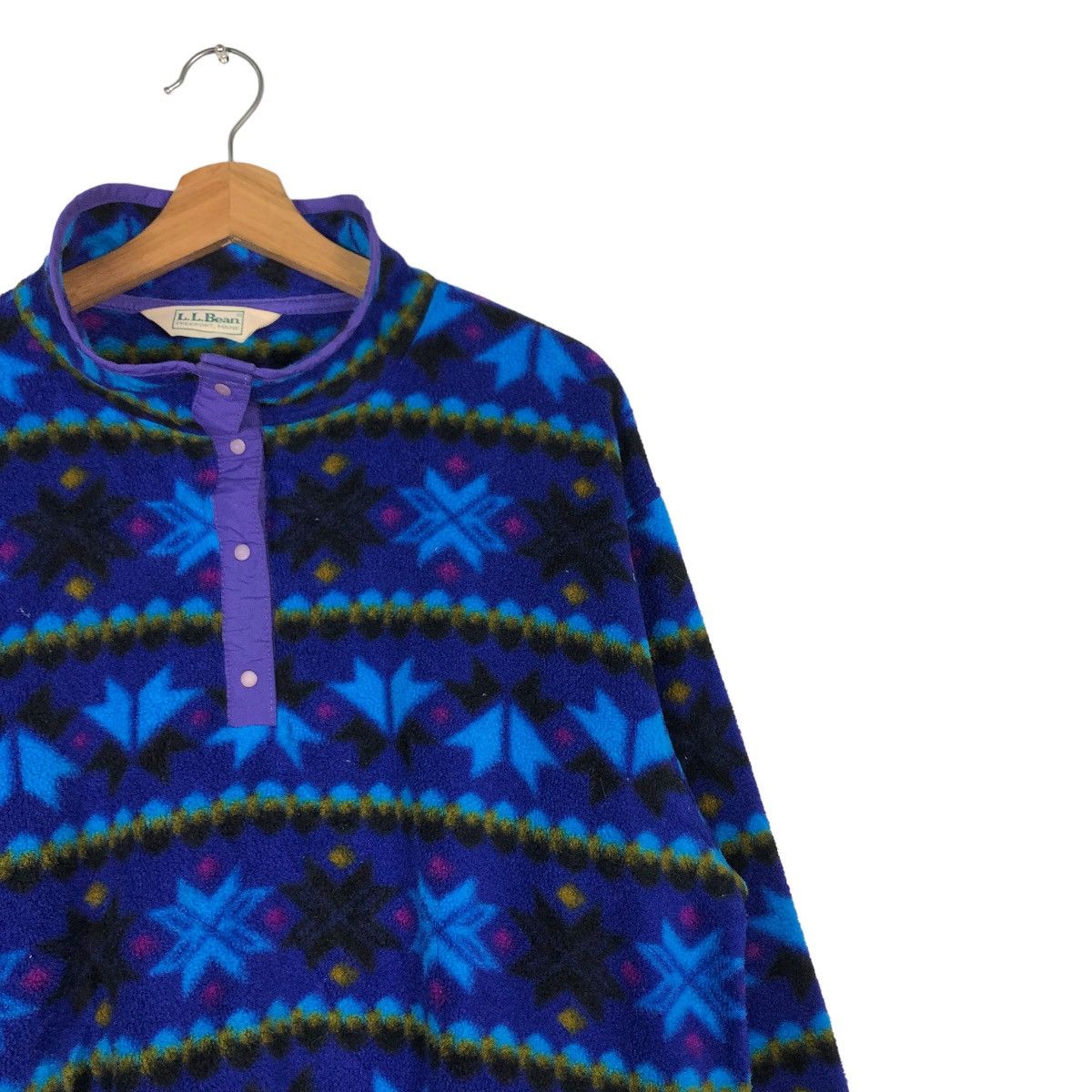 Japanese Brand 🔥Vintage Fleece Jacket L.L.Bean Navajo Aztec Native Design Size US M / EU 48-50 / 2 - 6 Thumbnail