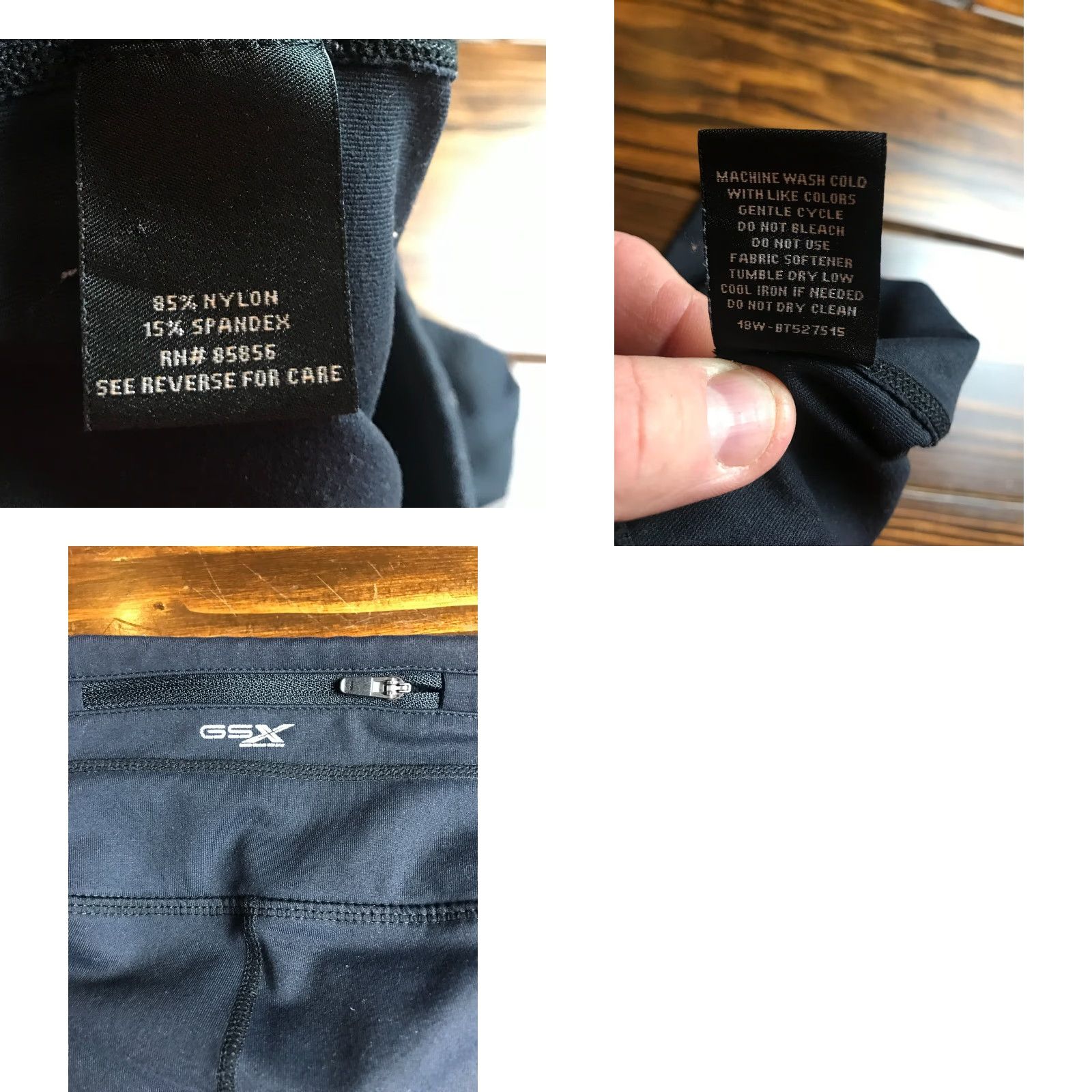Vintage GSX Gander Mountain Pants Women's XS Black Activewear Leggings Pull On Jegging Inseam 22.5 in Wide Waist Band Modern Pattern Solid Vintage No Size 26" / US 2 / IT 38 - 8 Thumbnail