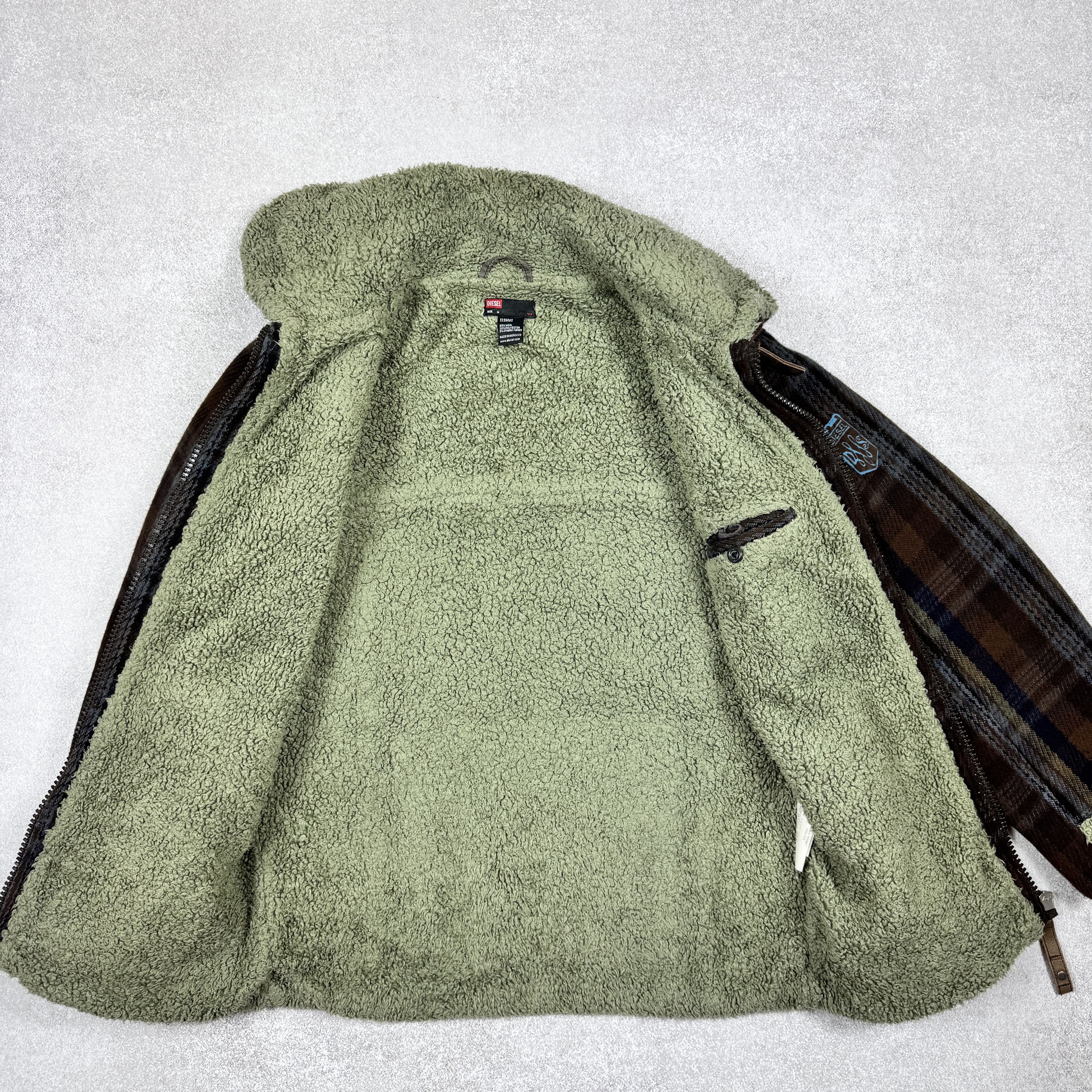 Diesel Men`s Diesel B-3 Wool Tweed Flight Plaid Jacket Size M Size US M / EU 48-50 / 2 - 4 Thumbnail