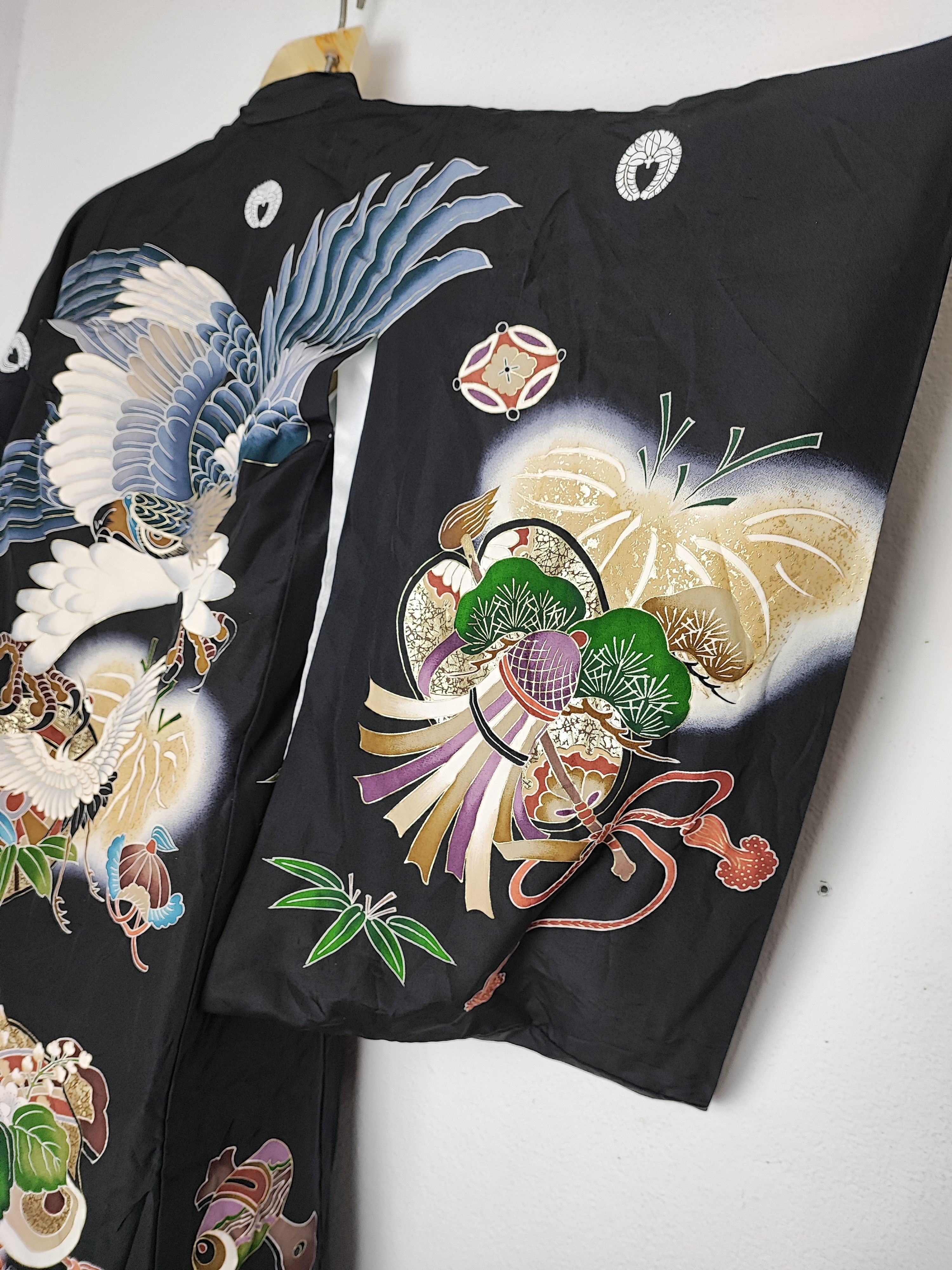 Japanese Brand Sukajan Kimono Silk Phoenix Size XS / US 0-2 / IT 36-38 - 18 Thumbnail