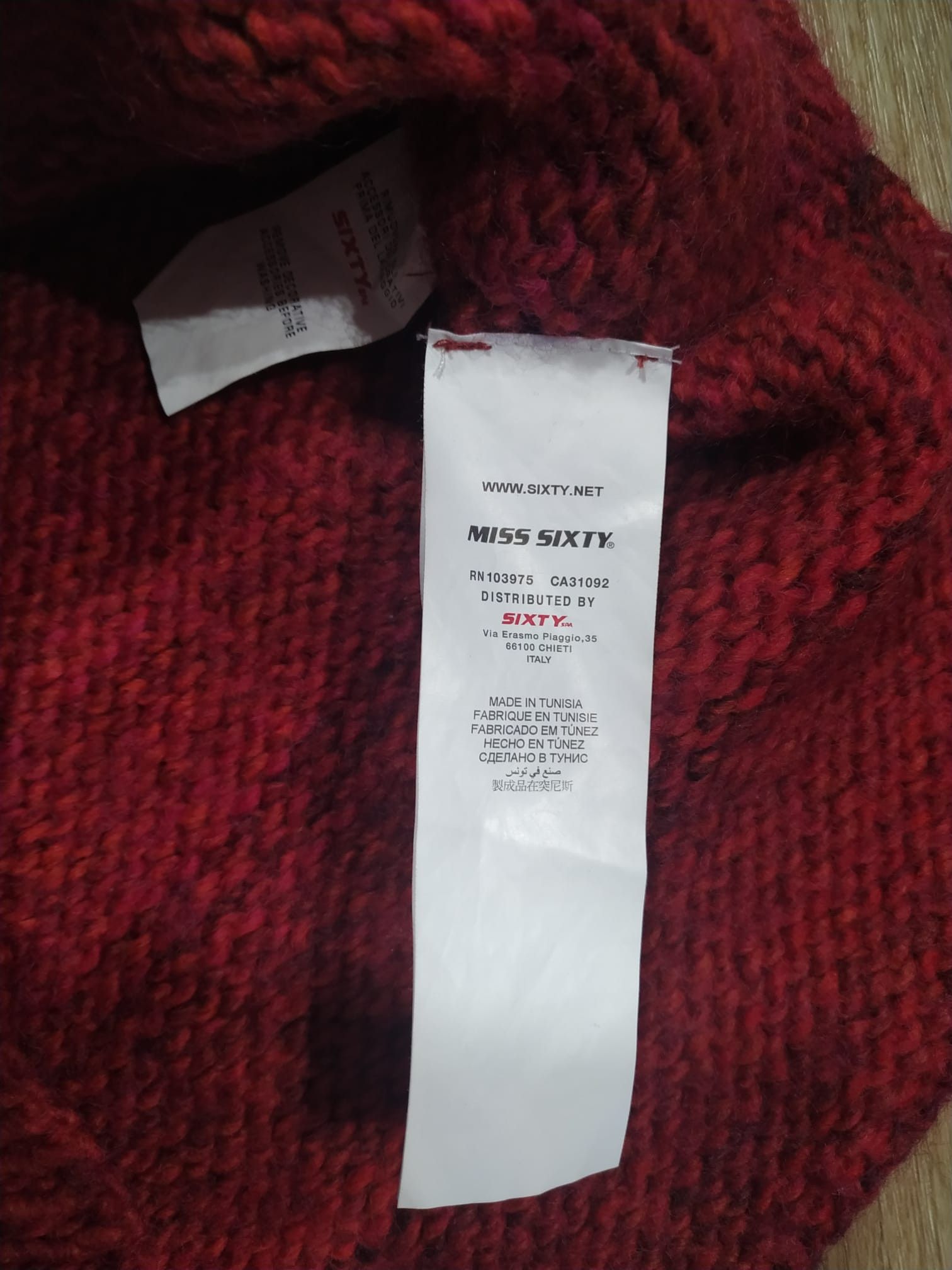 Miss Sixty Miss Sixty Red Wool Vest Size L, Y2K Size L / US 10 / IT 46 - 4 Thumbnail