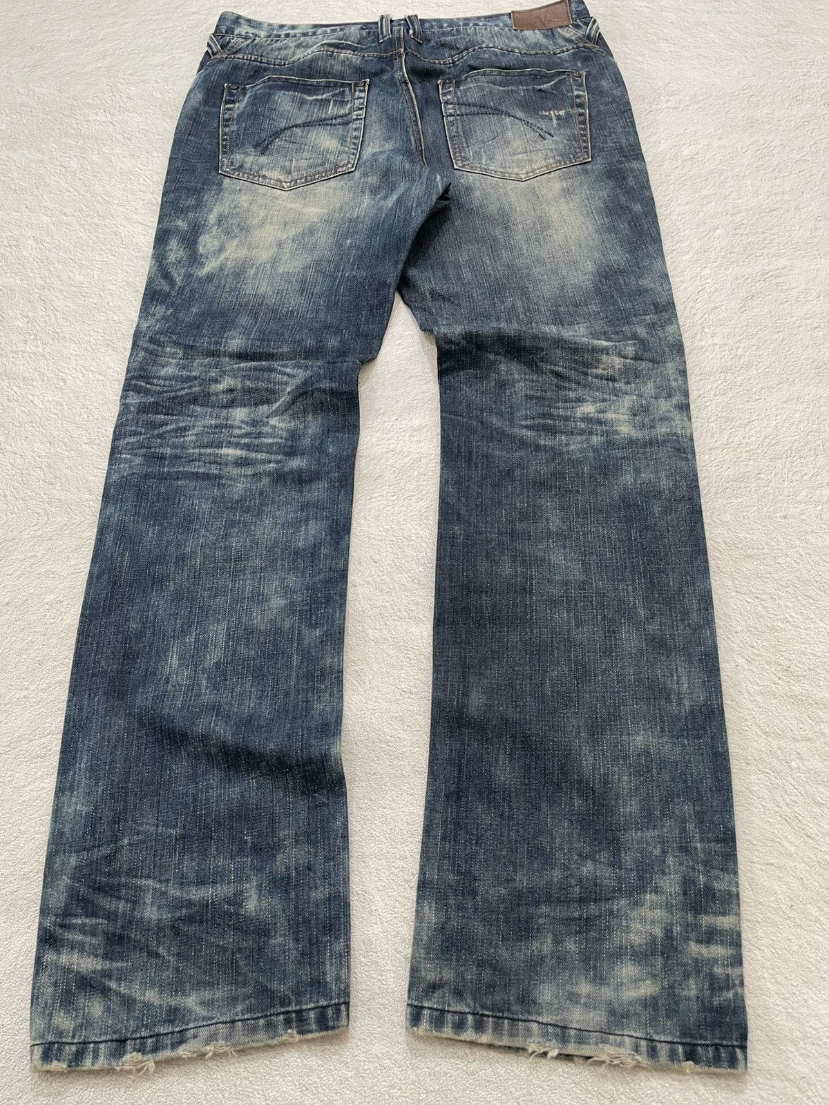 Japanese Brand 2000s Koolhaas Acid Wash Jeans Fading Size US 35 - 2 Thumbnail