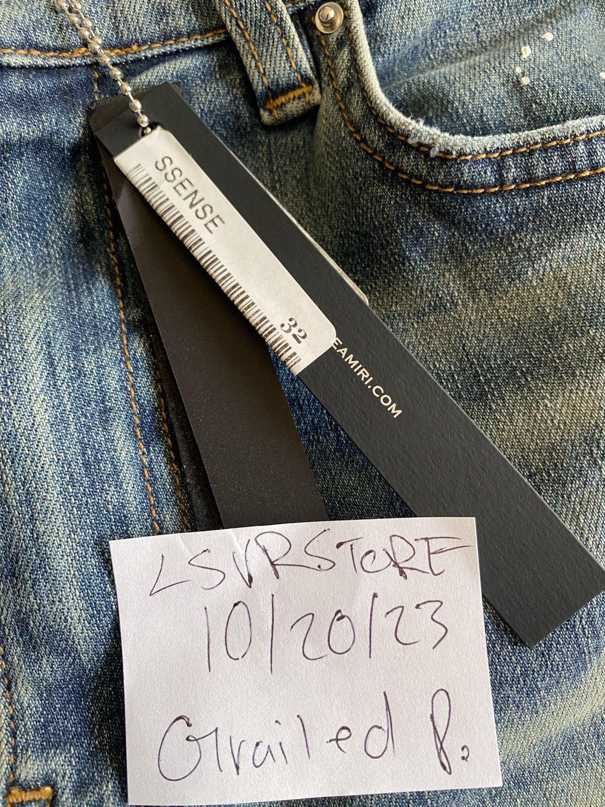 Amiri AMIRI Art Patch Medium Indigo 32 OG Rare* Size US 32 / EU 48 - 11 Thumbnail
