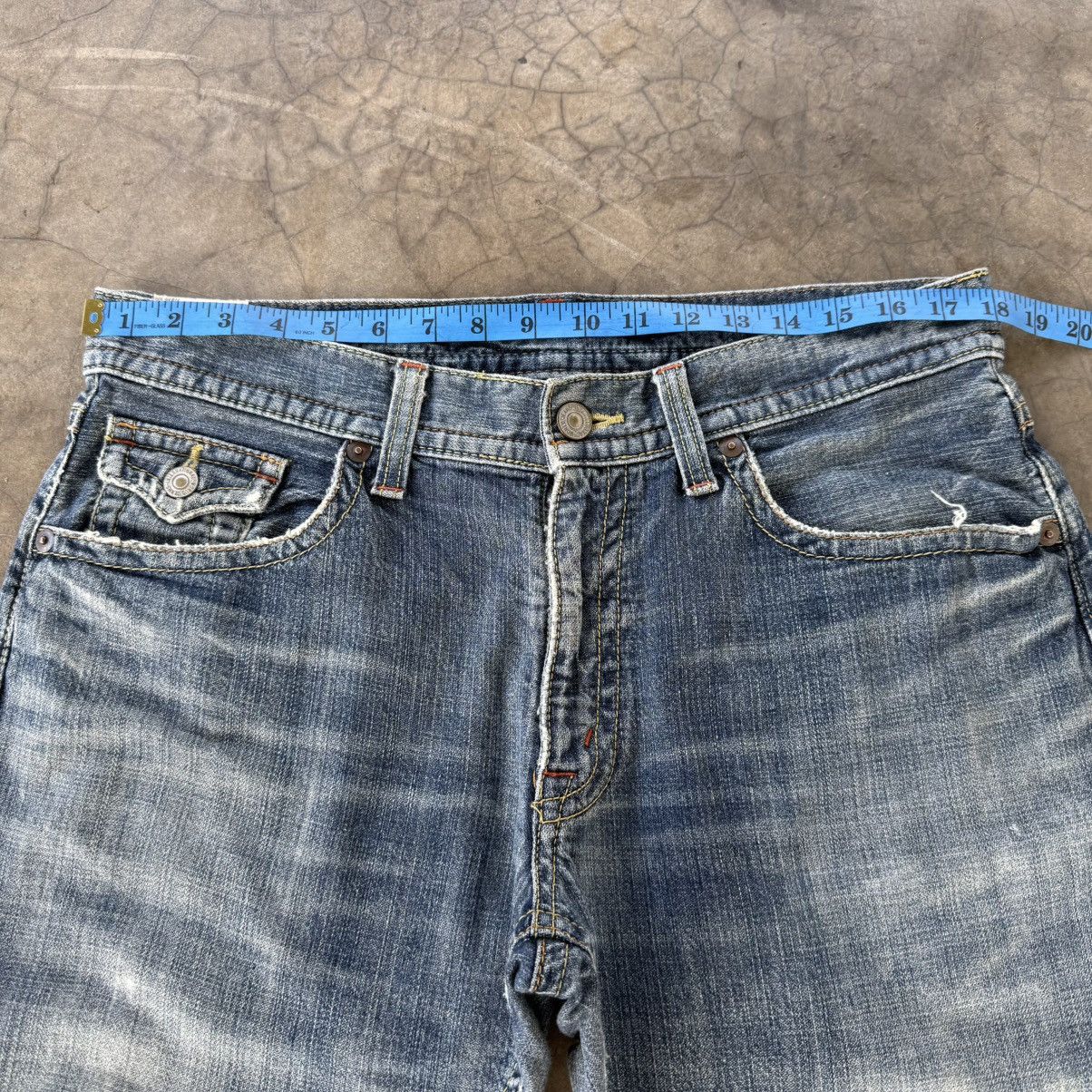 Japanese Brand W36x33 Vintage GL Faded Denim Ripped Jean Pants Size US 36 / EU 52 - 5 Thumbnail