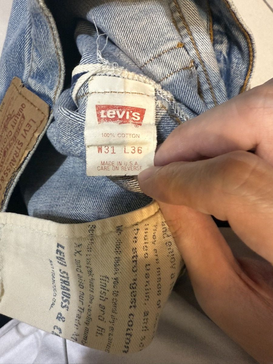 Levi's × Vintage Vintage 90s Levi's 501 Selvedge Made in USA Size US 28 / EU 44 - 6 Thumbnail