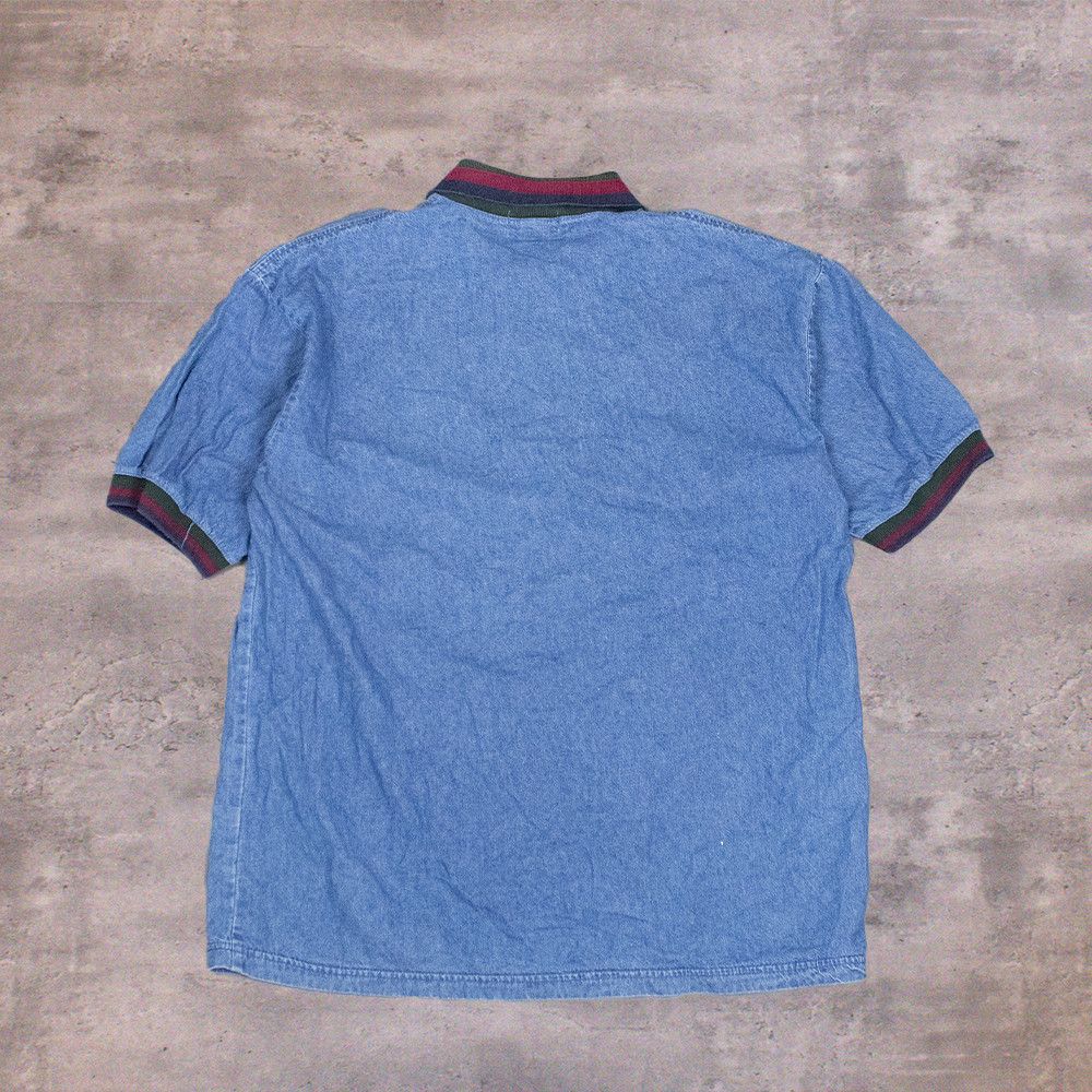 Vintage Vintage 1990’s Ash City Denim Gucci Style Polo Shirt Size US L / EU 52-54 / 3 - 2 Thumbnail