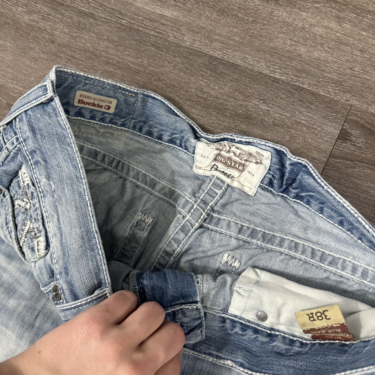 JNCO × Japanese Brand × Vintage Vintage Y2K big star baggy wide leg archive style distressed Size US 38 / EU 54 - 7 Thumbnail