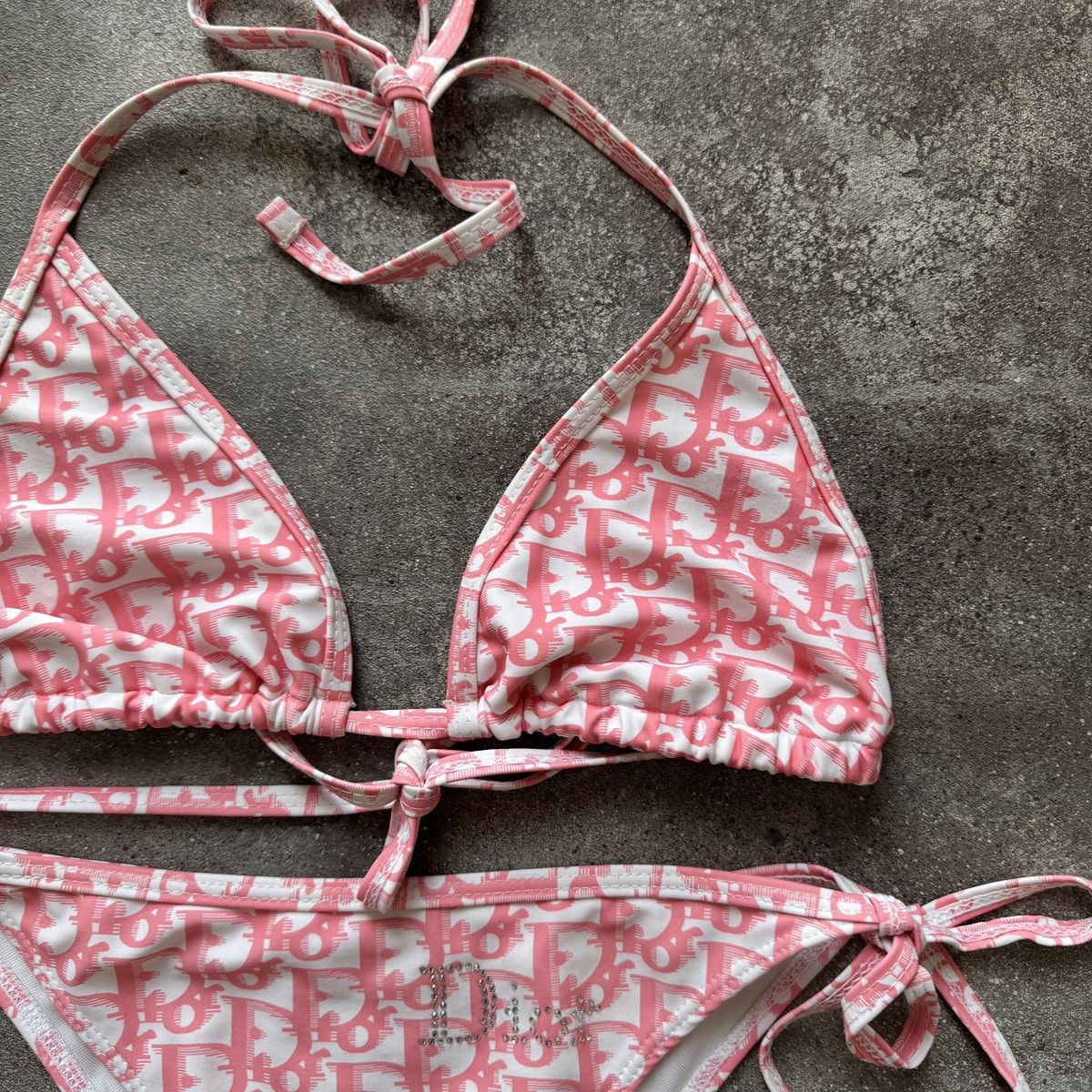 Christian Dior Monsieur Christian Dior Vintage Galliano Era Y2K Bikini Set Swimwear Size ONE SIZE - 4 Thumbnail