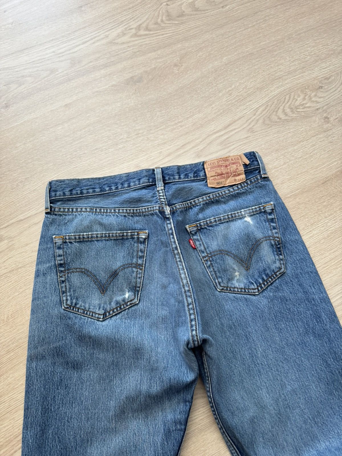 Levi's Levi’s Distressed Made In USA Blue Denim Jeans Size US 31 - 6 Thumbnail