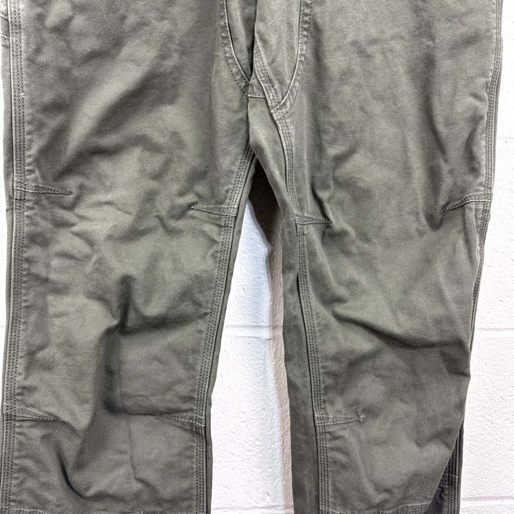 Carhartt VINTAGE Carhartt Pants Mens 30x32 Moss Green Canvas Double Knee 102802 BN2802-M Size US 30 / EU 46 - 6 Thumbnail