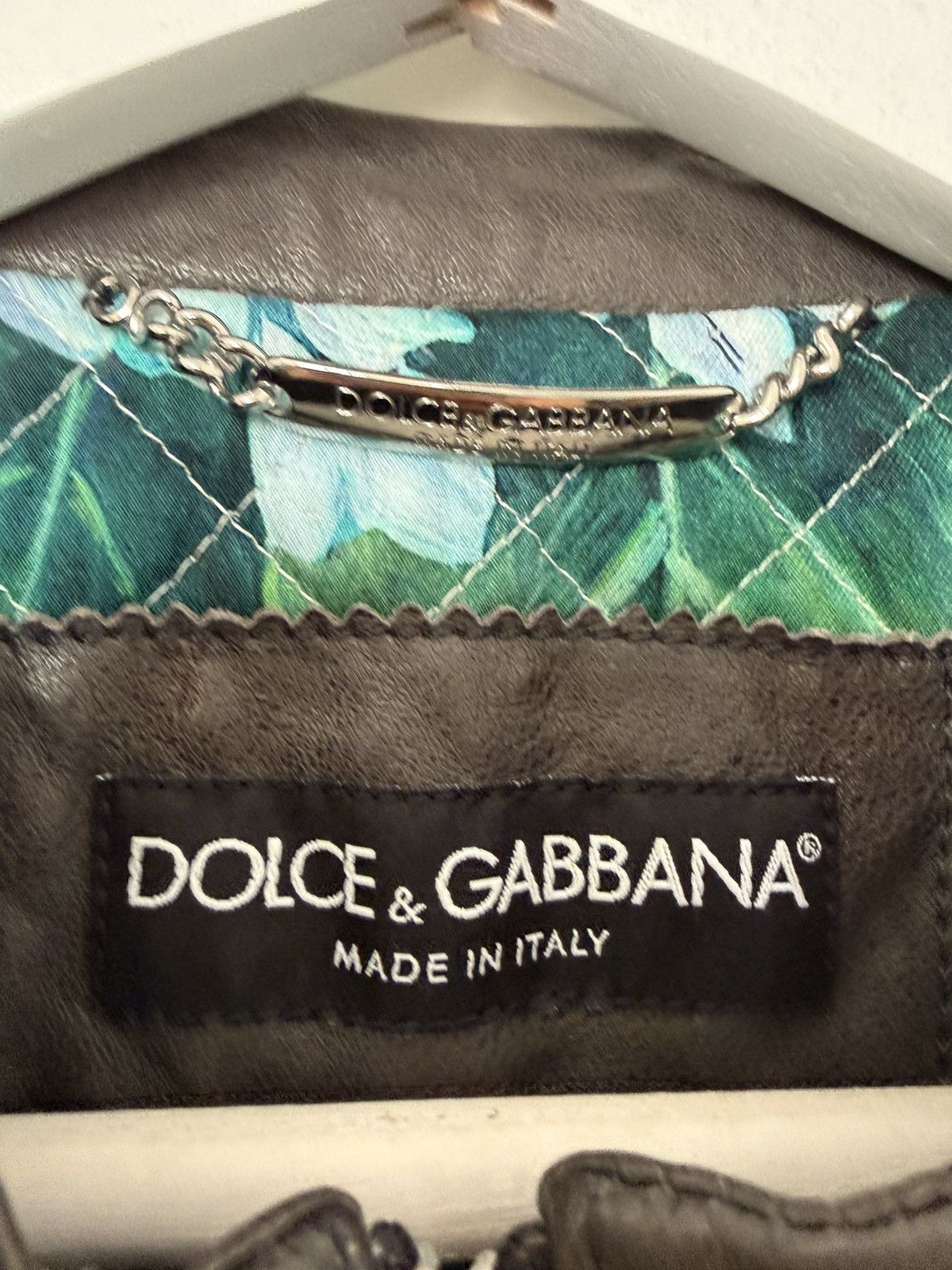 Dolce & Gabbana Dolce & Gabbana Hydrangea Leather Biker Jacket IT 40 (S/M) Size M / US 6-8 / IT 42-44 - 13 Thumbnail