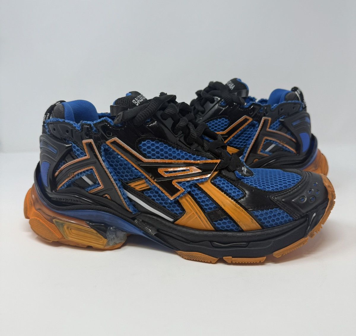 Balenciaga Balenciaga Runner Sneaker (Blue/Orange) Size US 9 / EU 42 - 1 Thumbnail