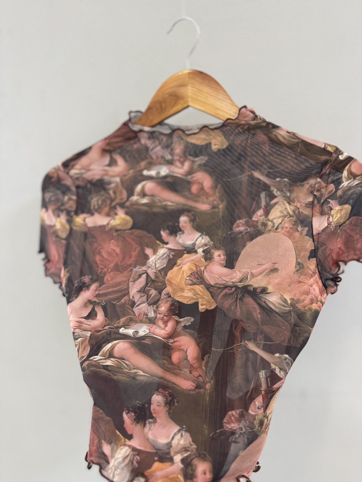 Vintage VINTAGE TATTOO PRINT Y2K MESH TOP TEE SHIRT Size S / US 4 / IT 40 - 4 Thumbnail