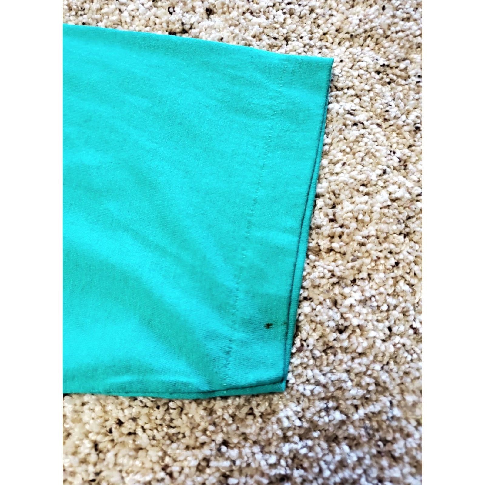 Vintage VINTAGE Sportswear T Shirt XL Mens Teal Blue Short Sleeve V-Neck 1970s USA Made Single Stitch Size US XL / EU 56 / 4 - 4 Thumbnail