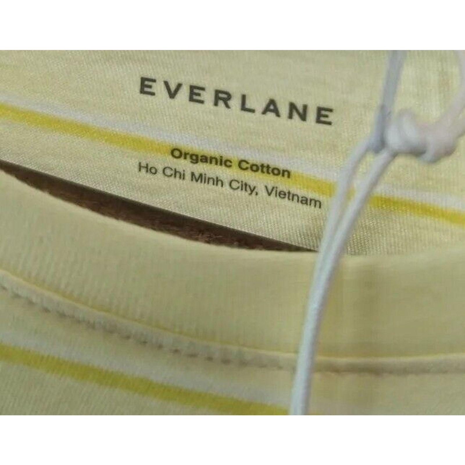 Everlane Everlane T Shirt Women Medium Yellow Stripe Organic Crew Size M / US 6-8 / IT 42-44 - 3 Thumbnail