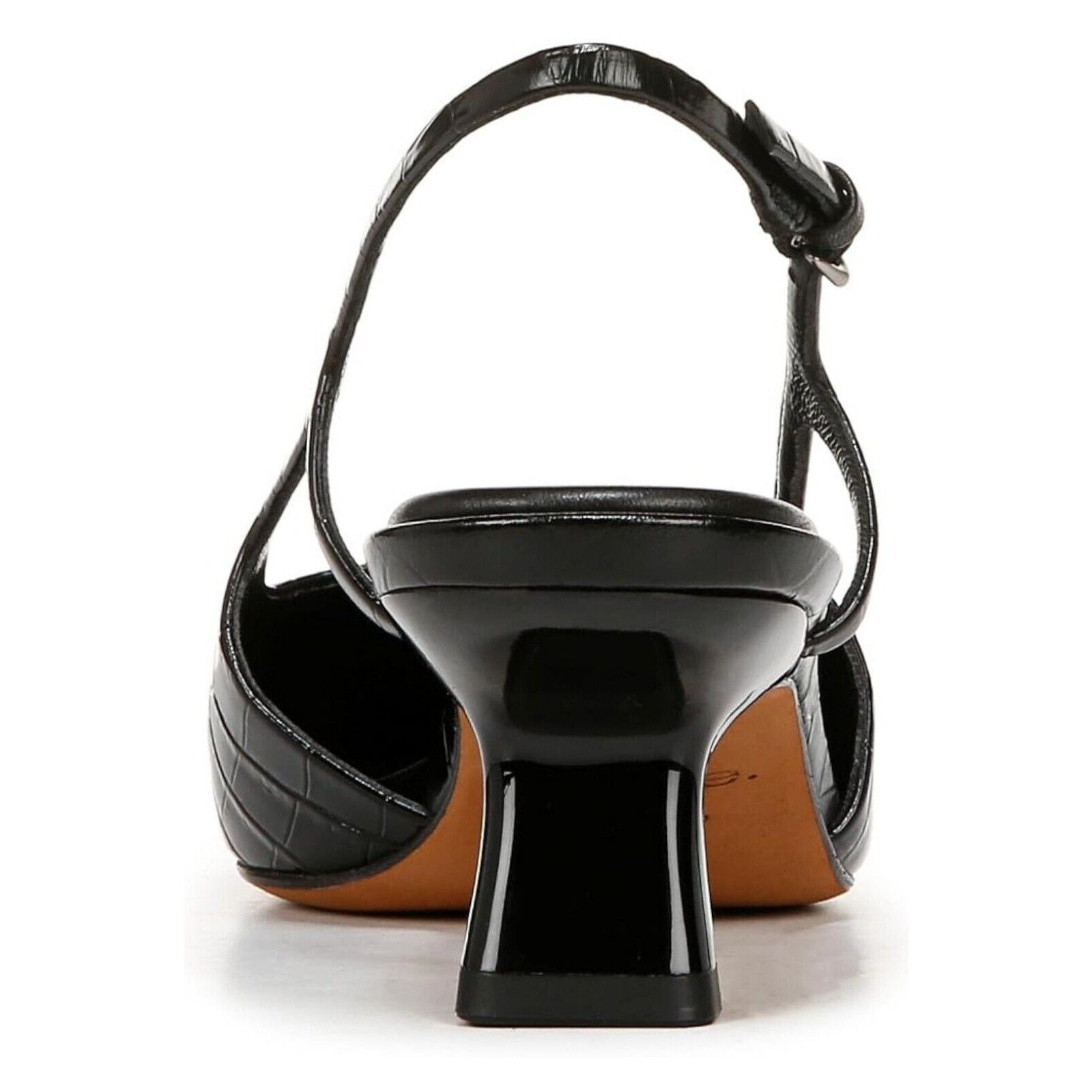 Vince Vince Womens Bianca Black CR, Black Crock Print Leather Size US 6.5 / IT 36.5 - 3 Thumbnail