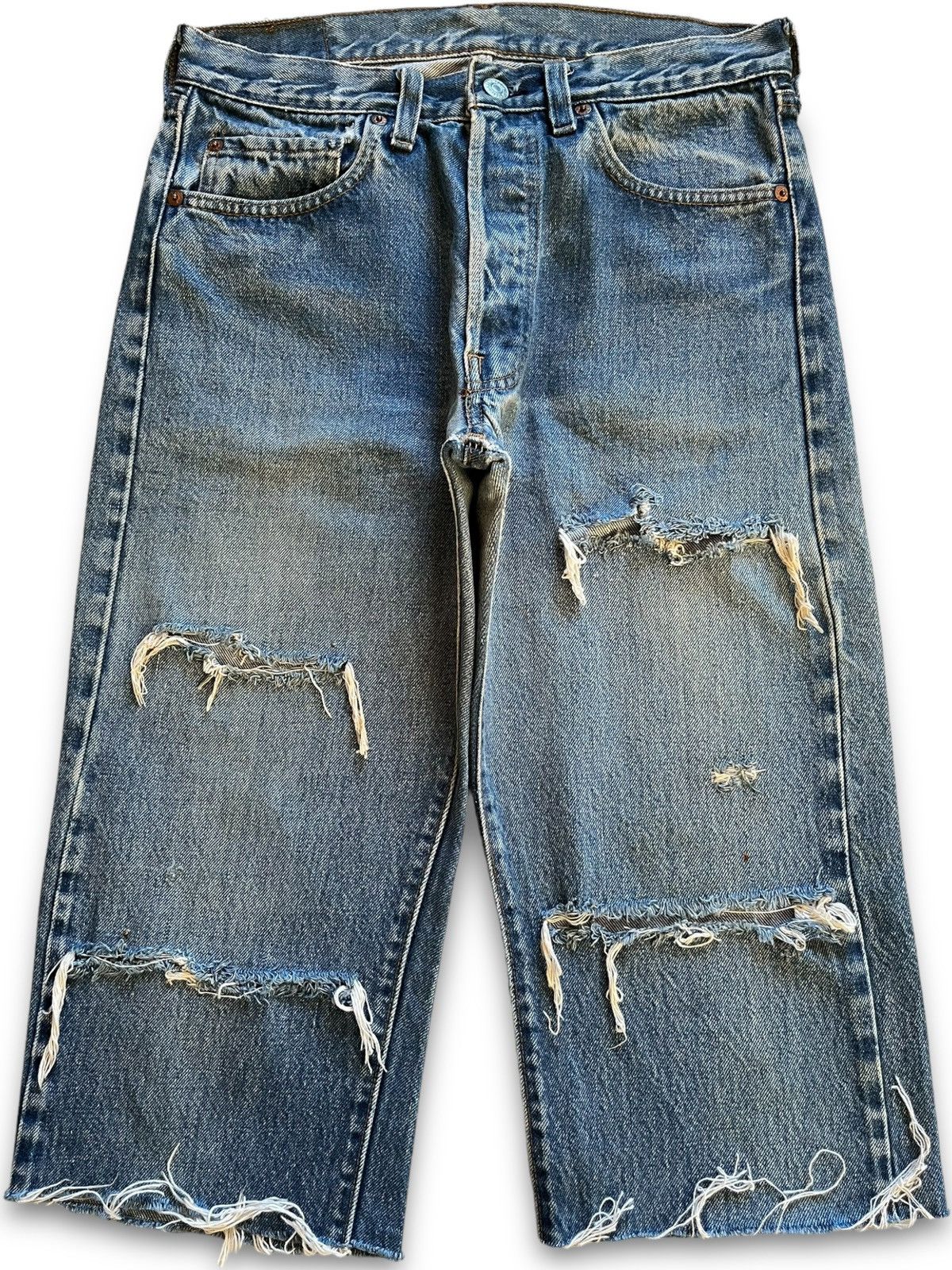 Levi's Vintage 70s Levis 501 Selvedge 524 Loose Jean Shorts Jorts Size US 29 - 2 Thumbnail