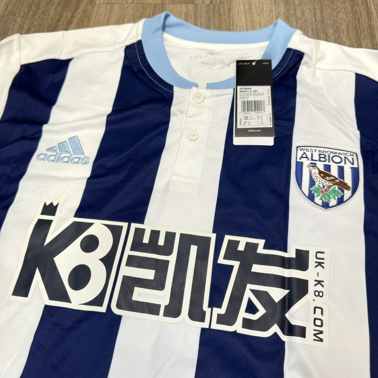 Adidas west bromwich 16/17 home shirt #6 Evans (bnwt) Size US XL / EU 56 / 4 - 3 Thumbnail